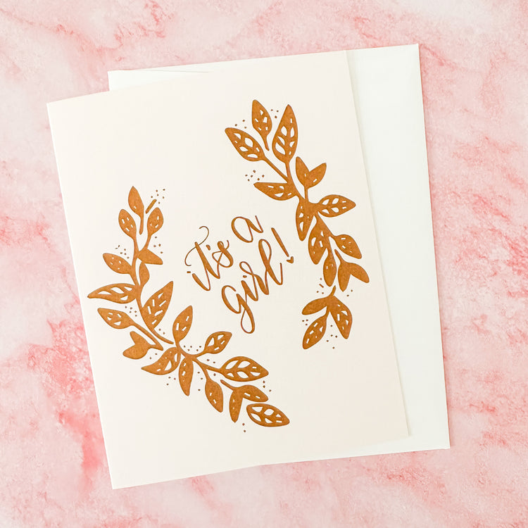 It's A Girl Card