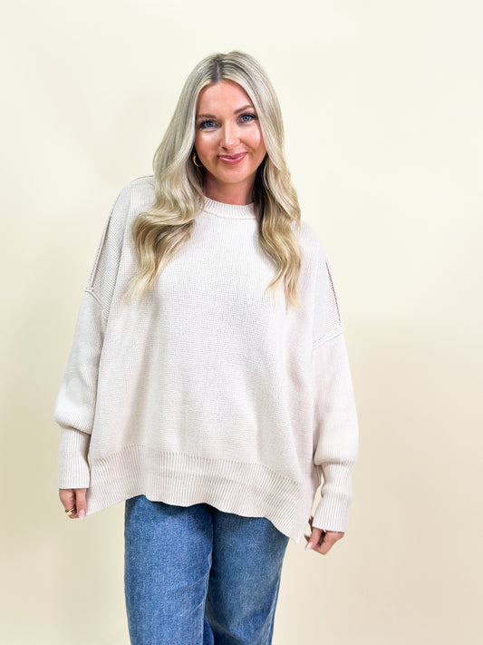 Almond Oversized Sweater