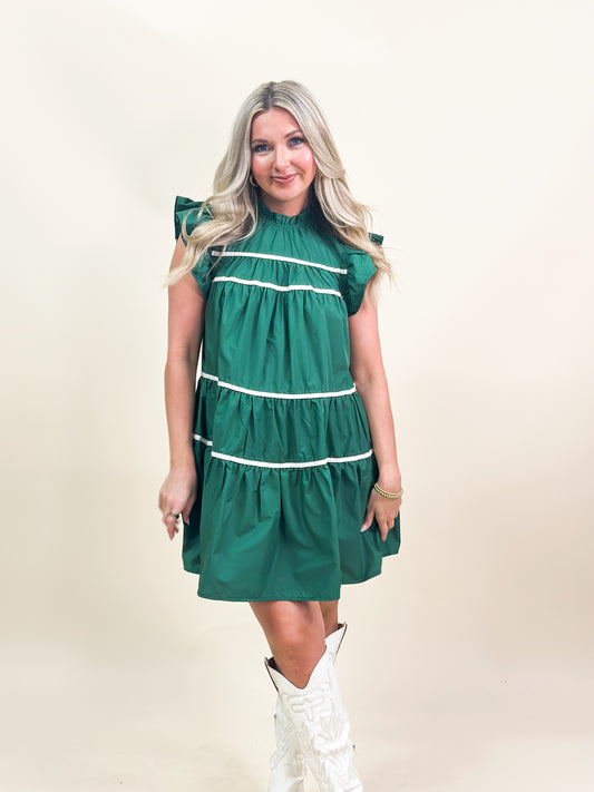 Green Trim Dress