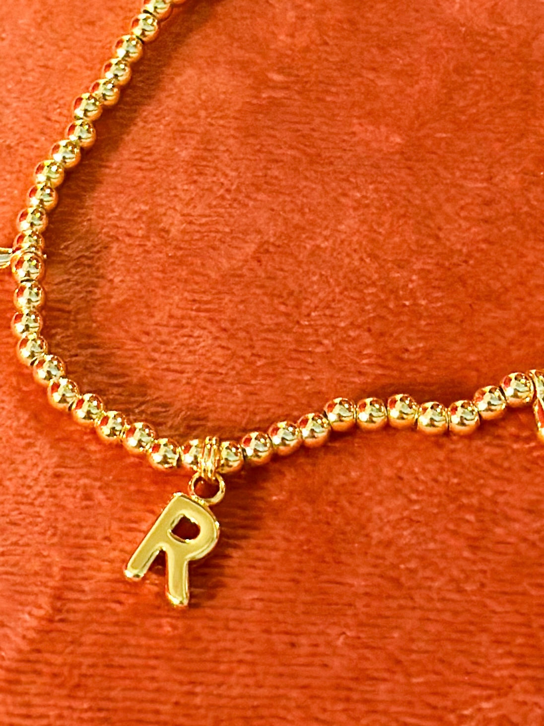 Gold Stretch Alphabet Bracelet