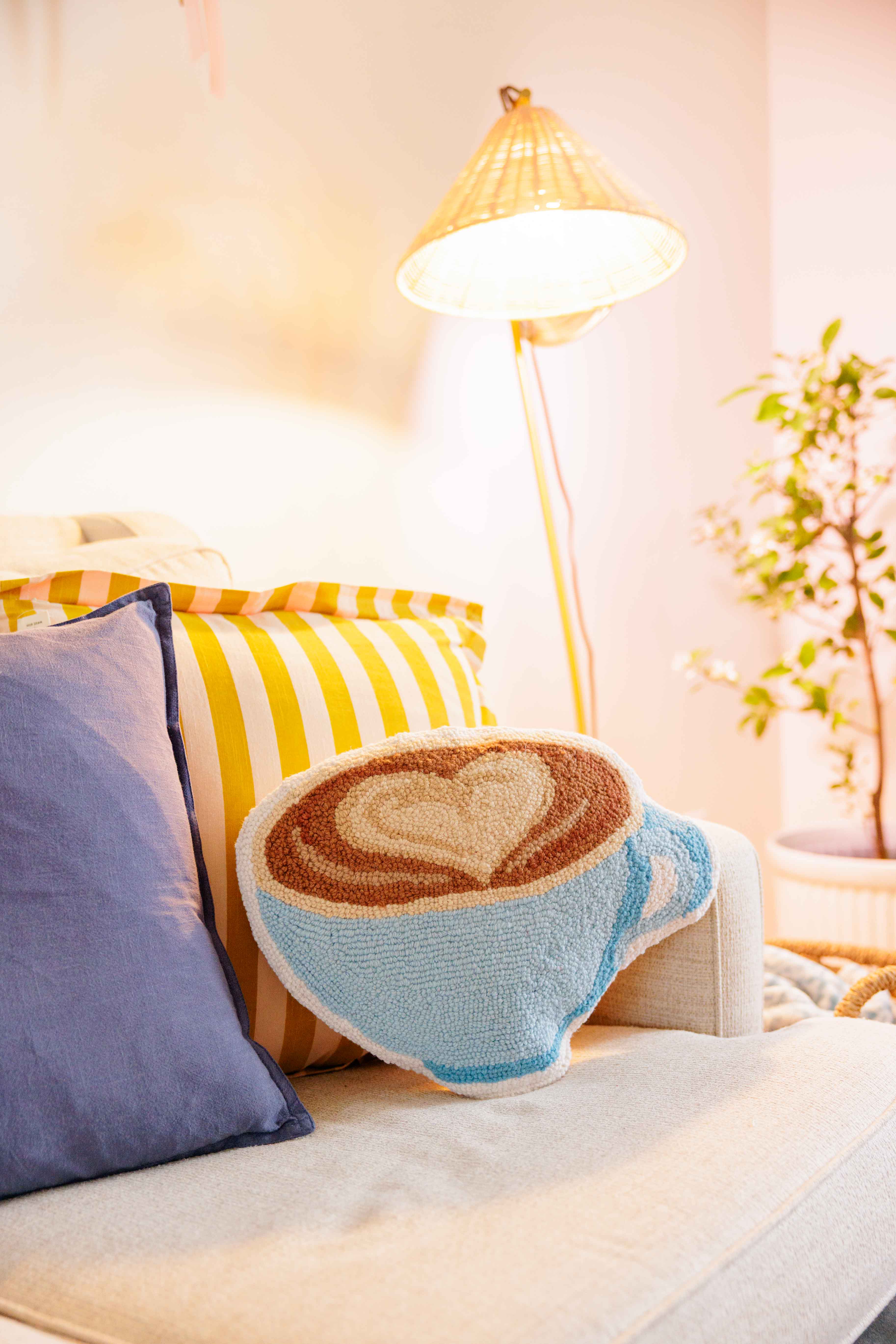 Shaped Latte Hook Pillow