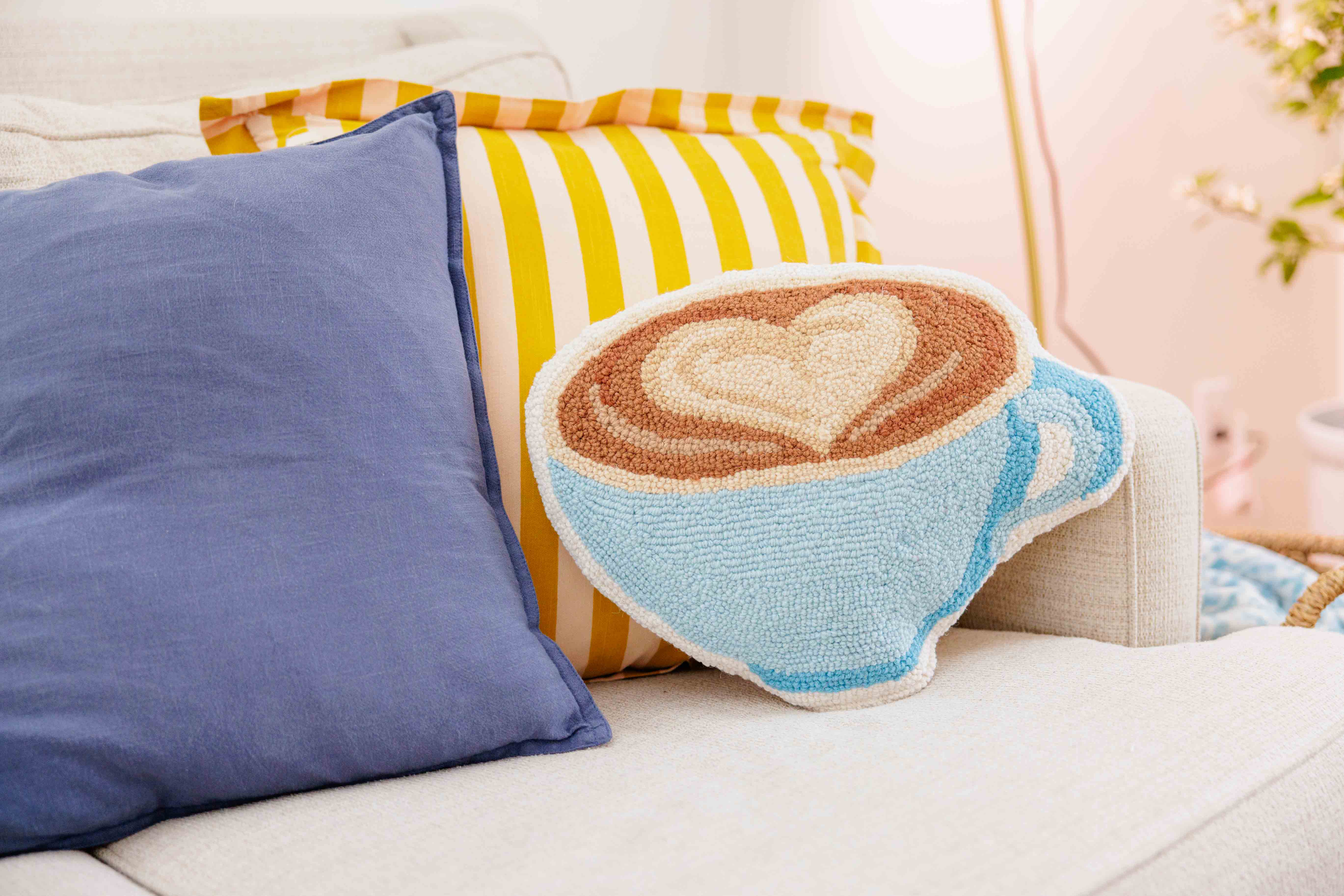 Shaped Latte Hook Pillow