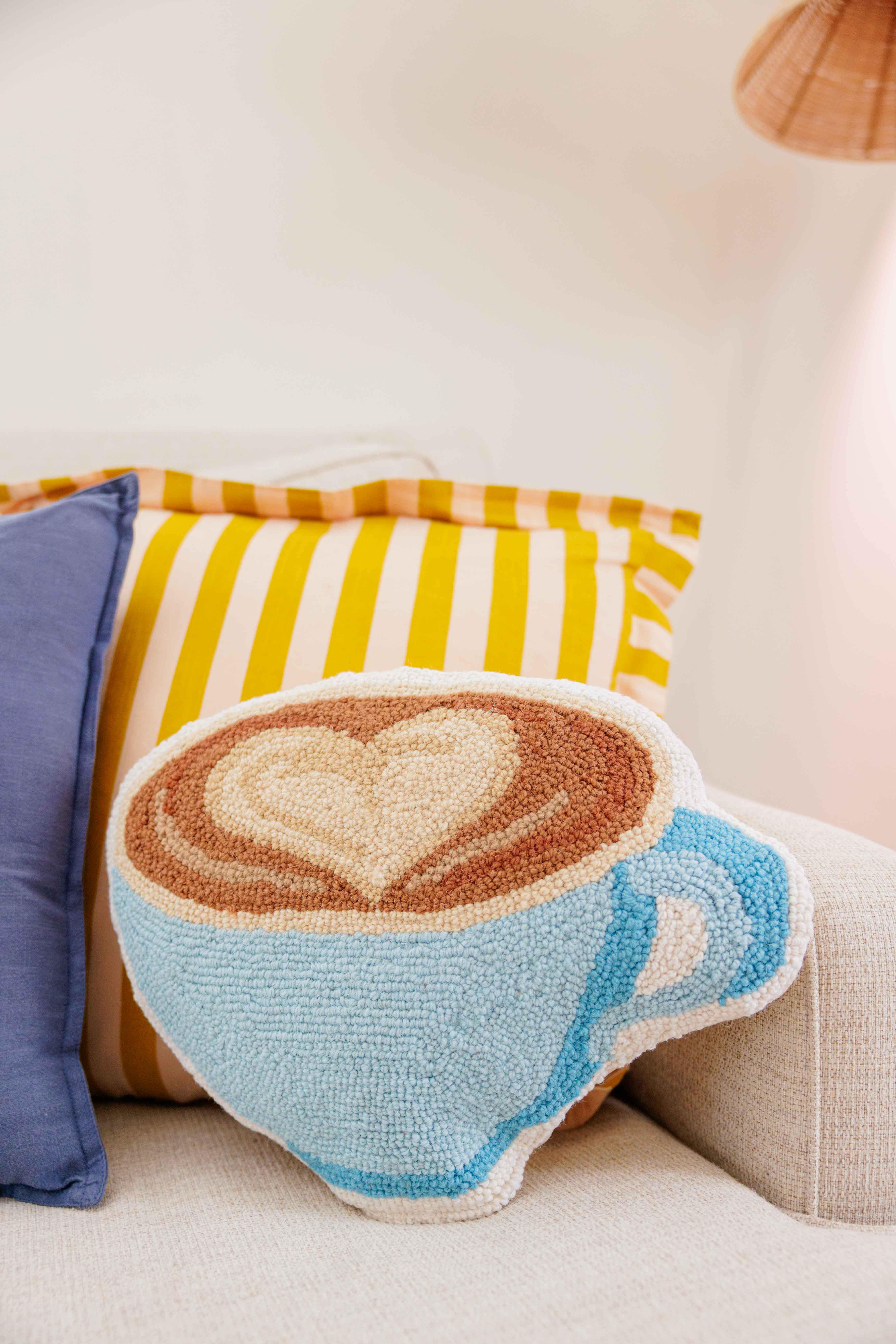 Shaped Latte Hook Pillow