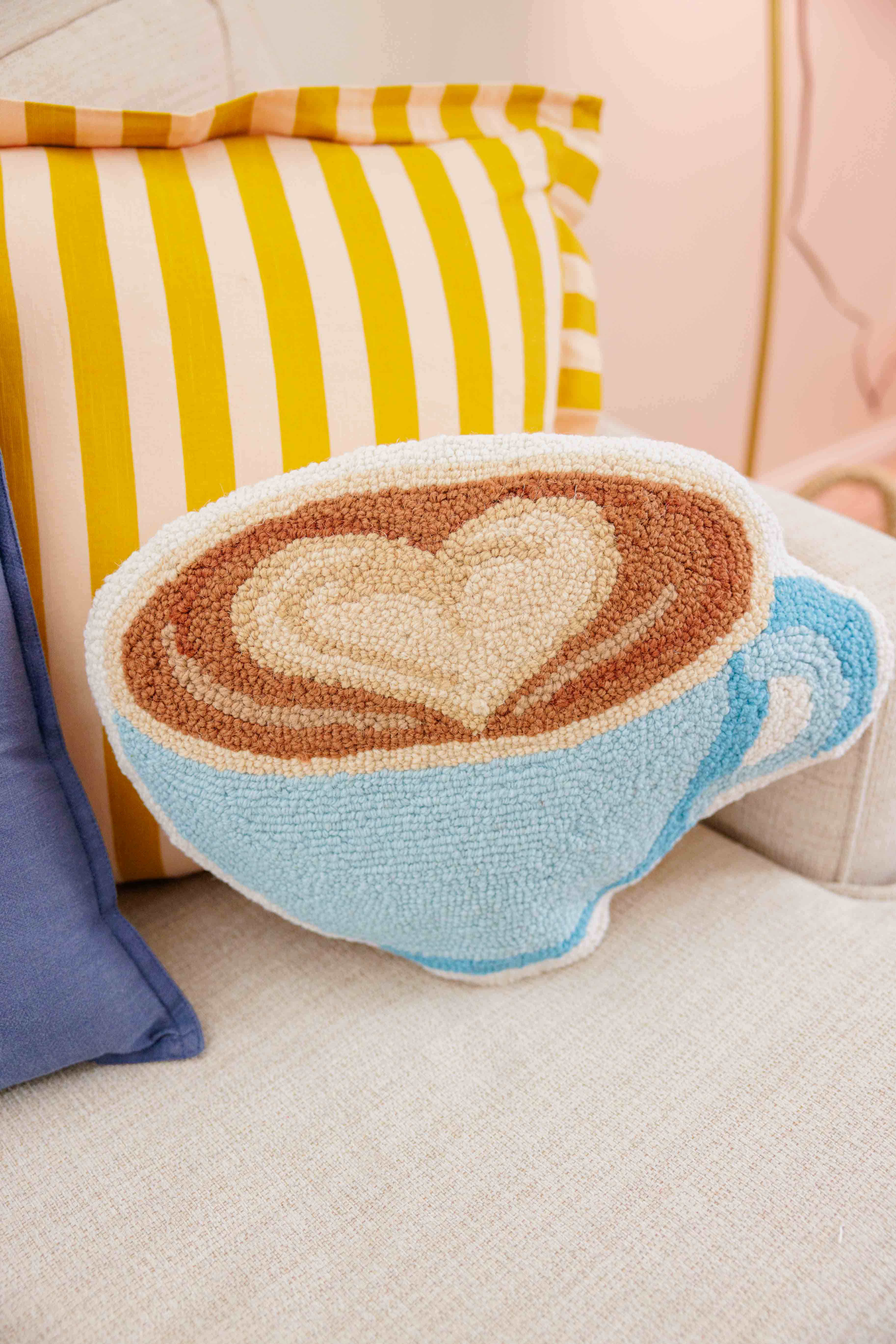 Shaped Latte Hook Pillow