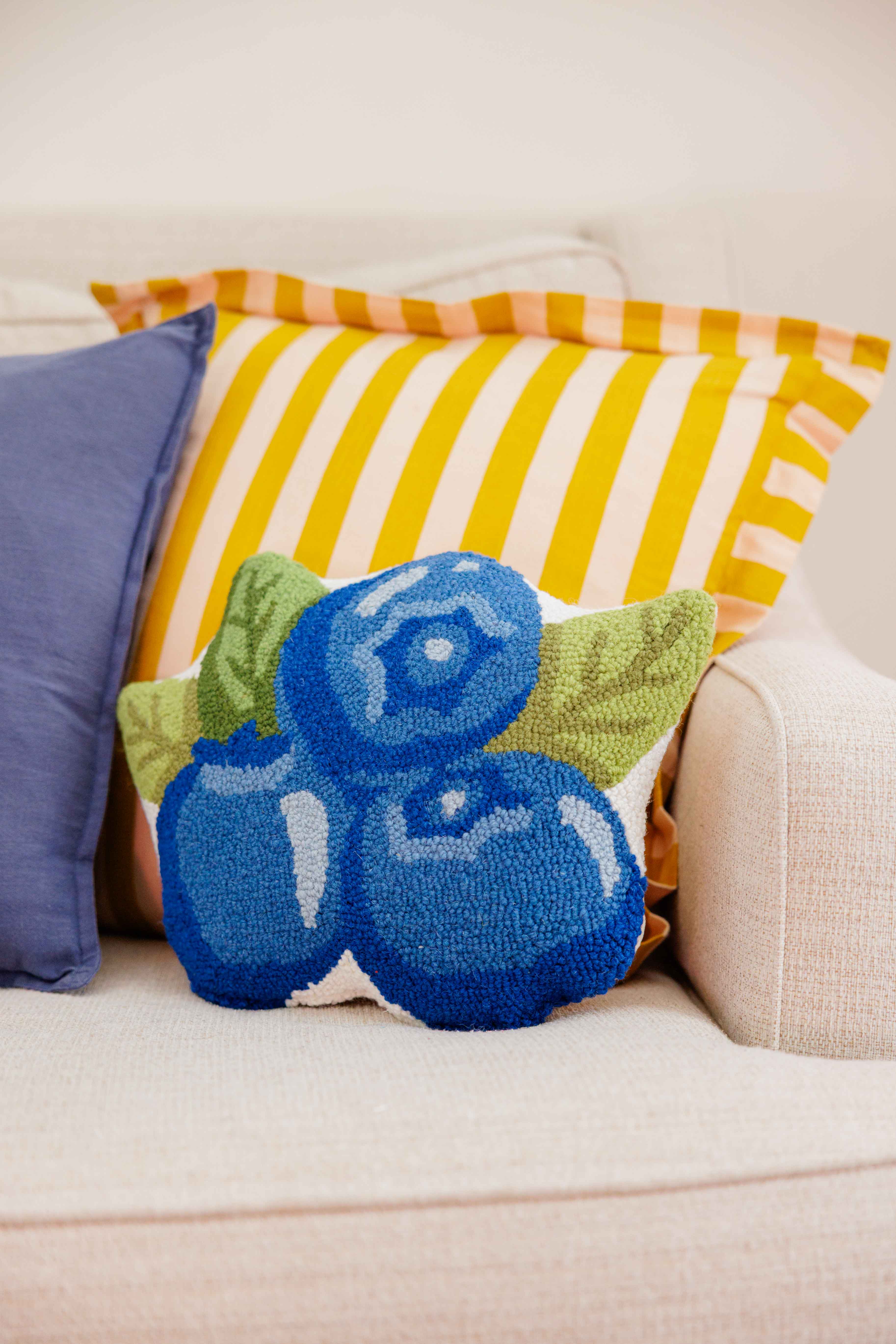 Shaped Blueberries Hook Pillow