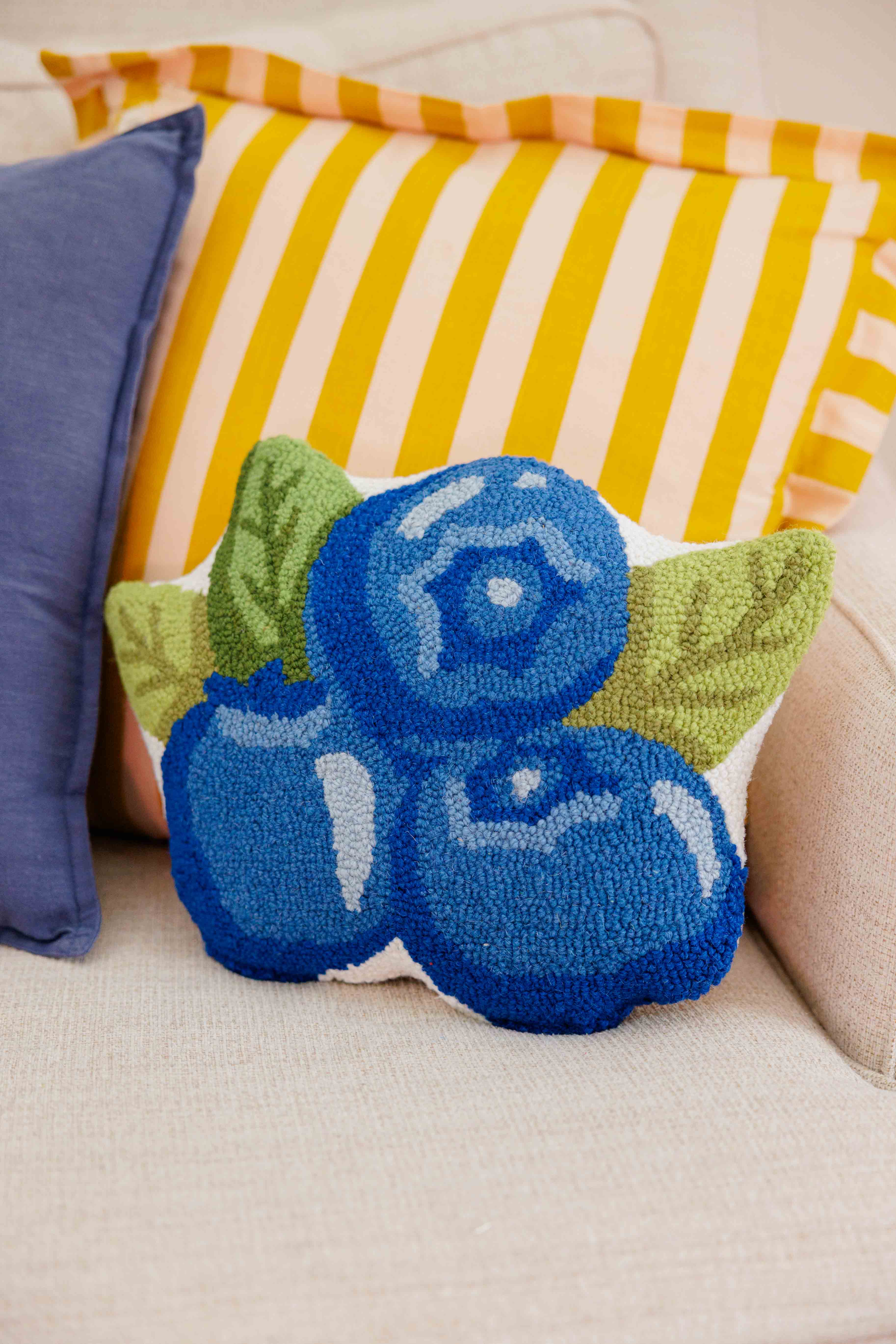 Shaped Blueberries Hook Pillow