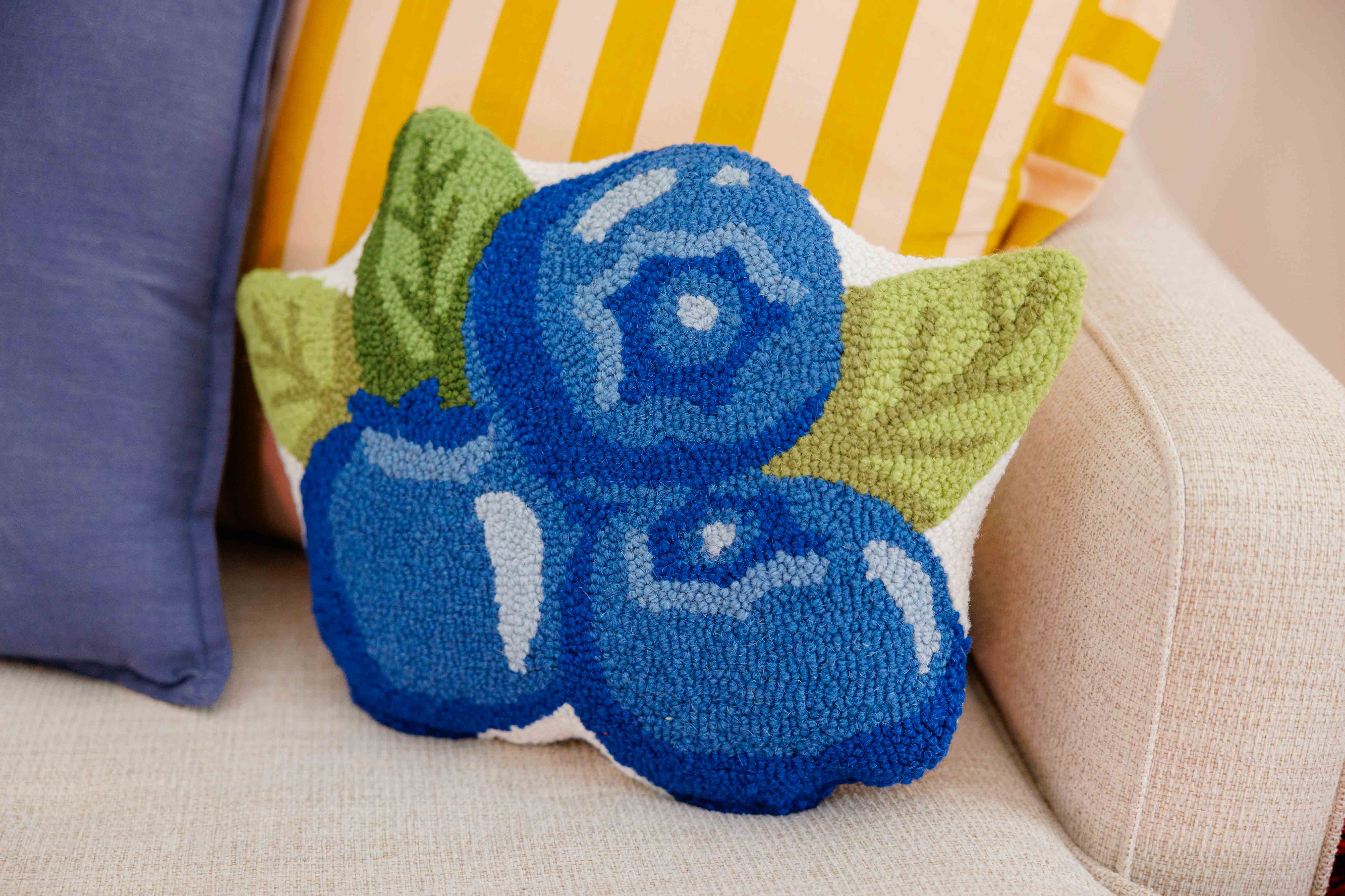Shaped Blueberries Hook Pillow