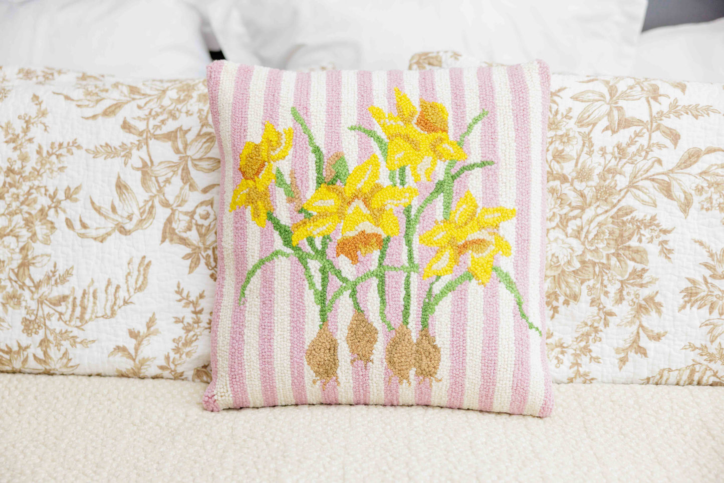 Yellow Daffodil Hook Pillow