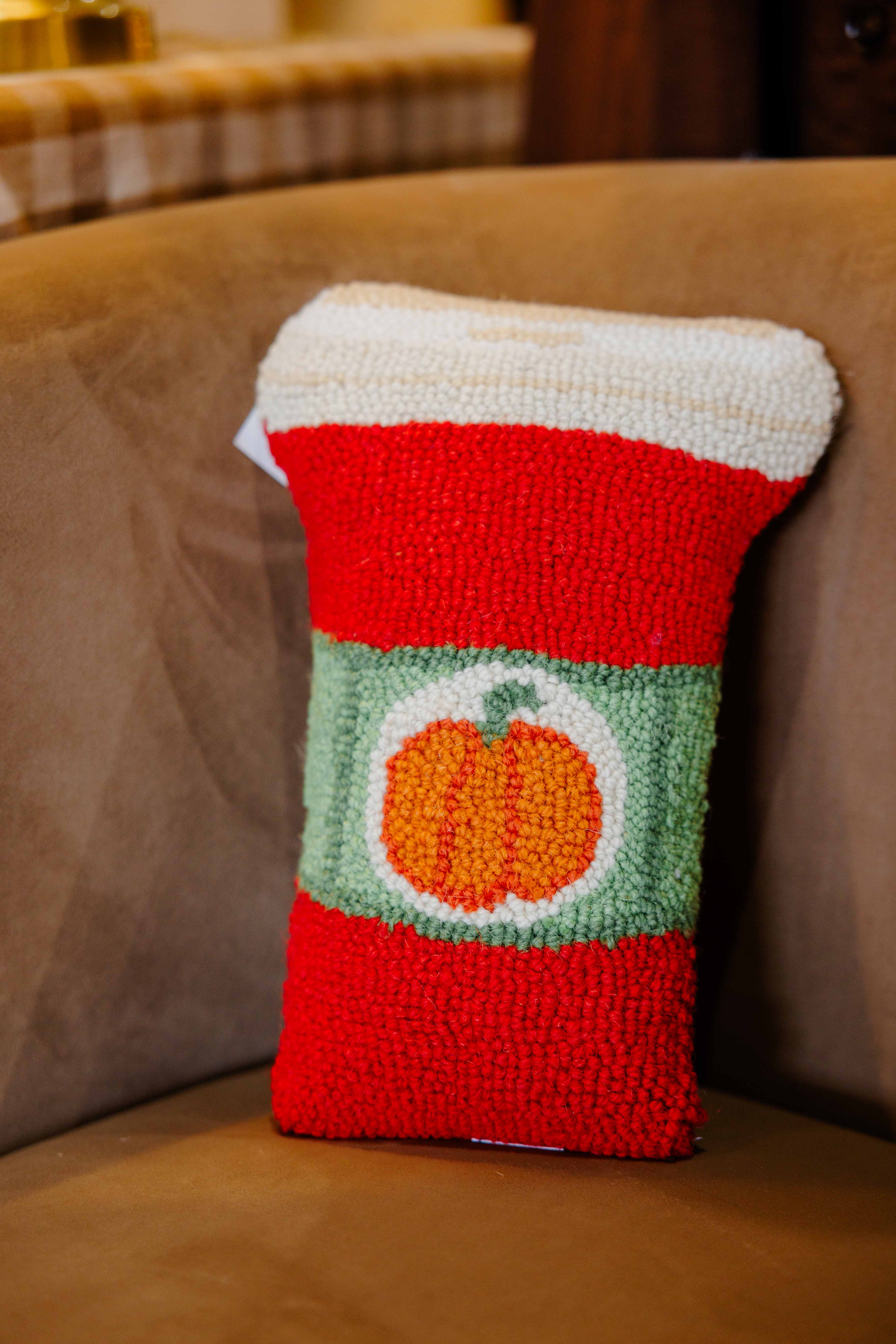 Pumpkin Spice Latte Hook Pillow