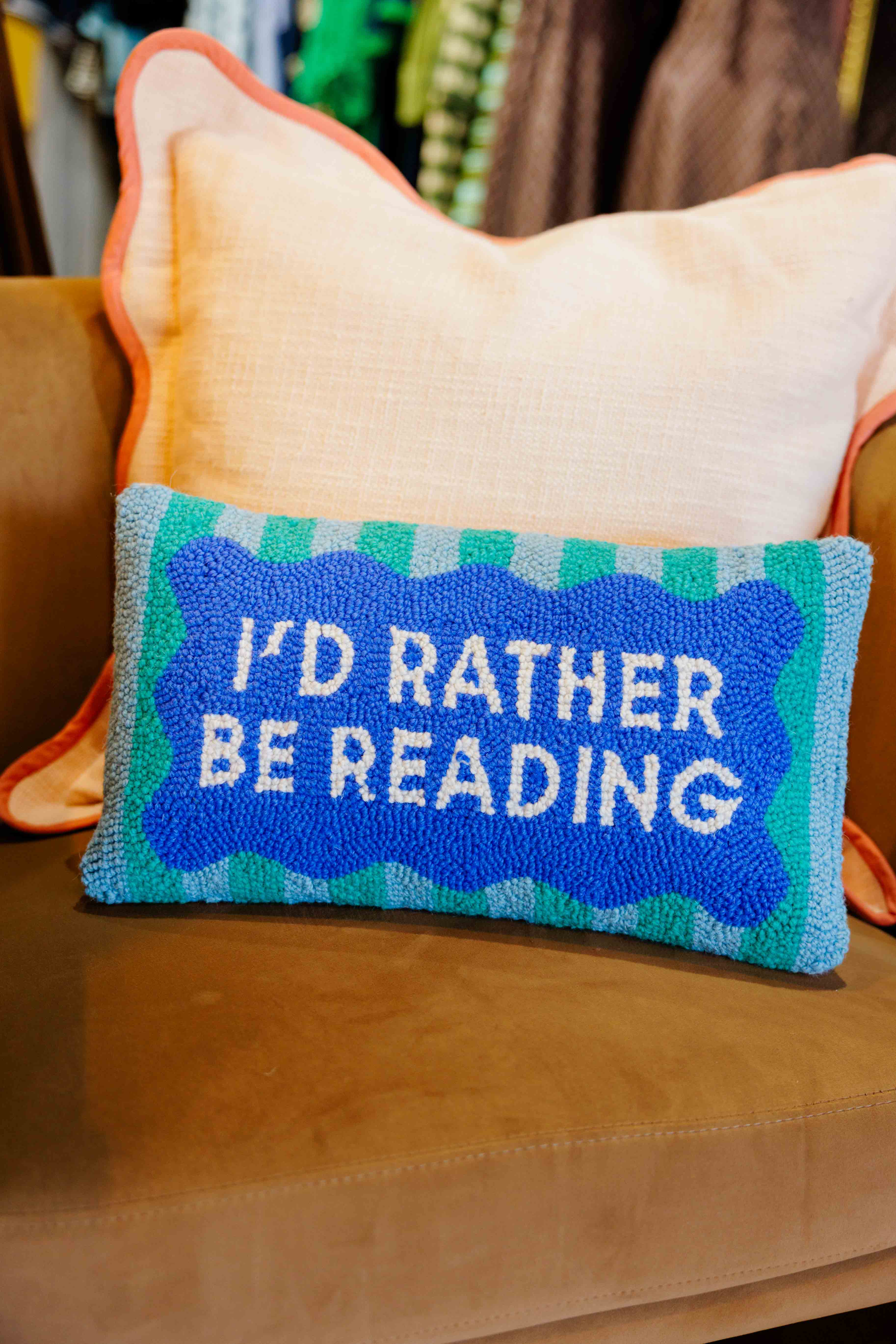 I'd Rather Be Reading Hook Pillow