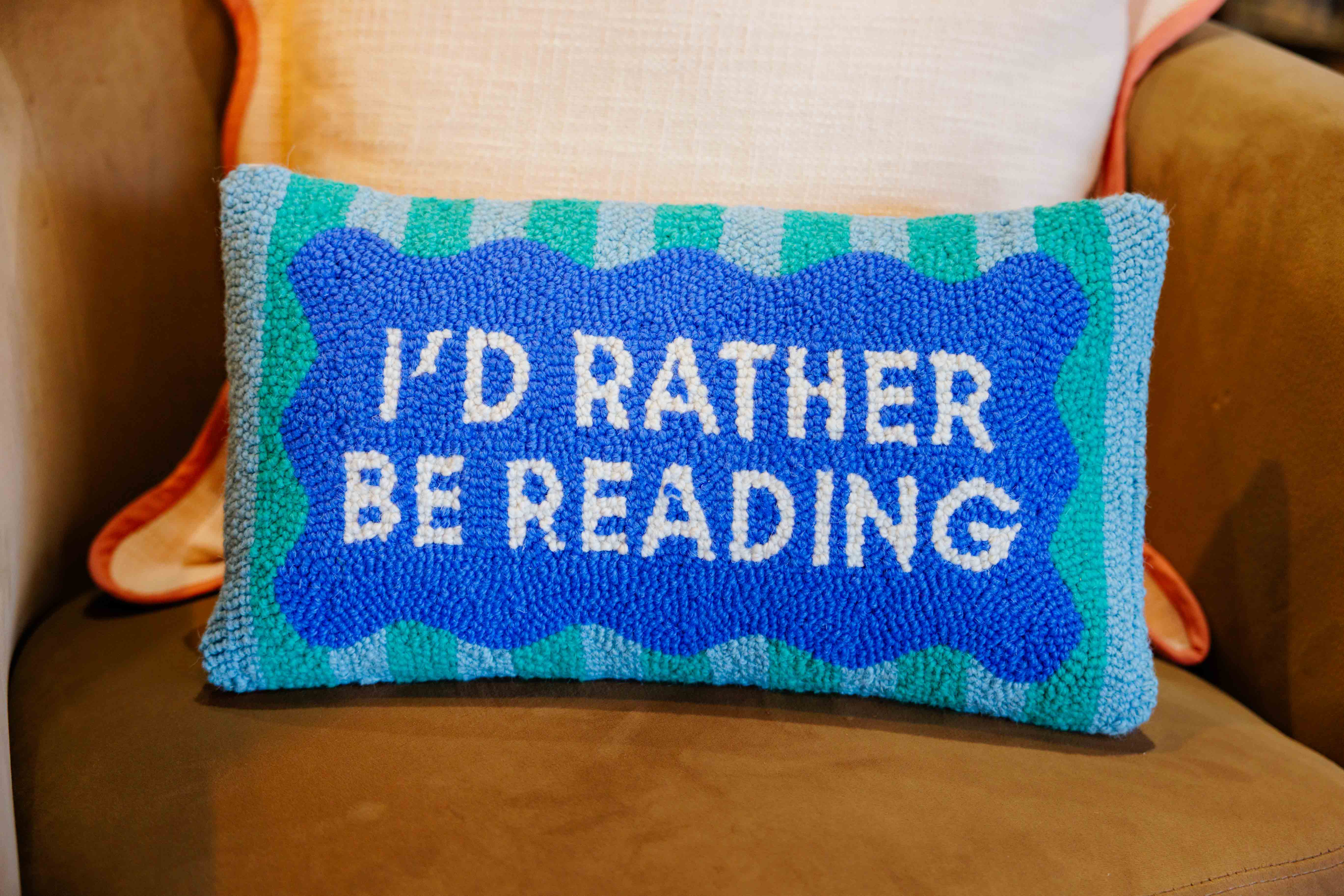 I'd Rather Be Reading Hook Pillow