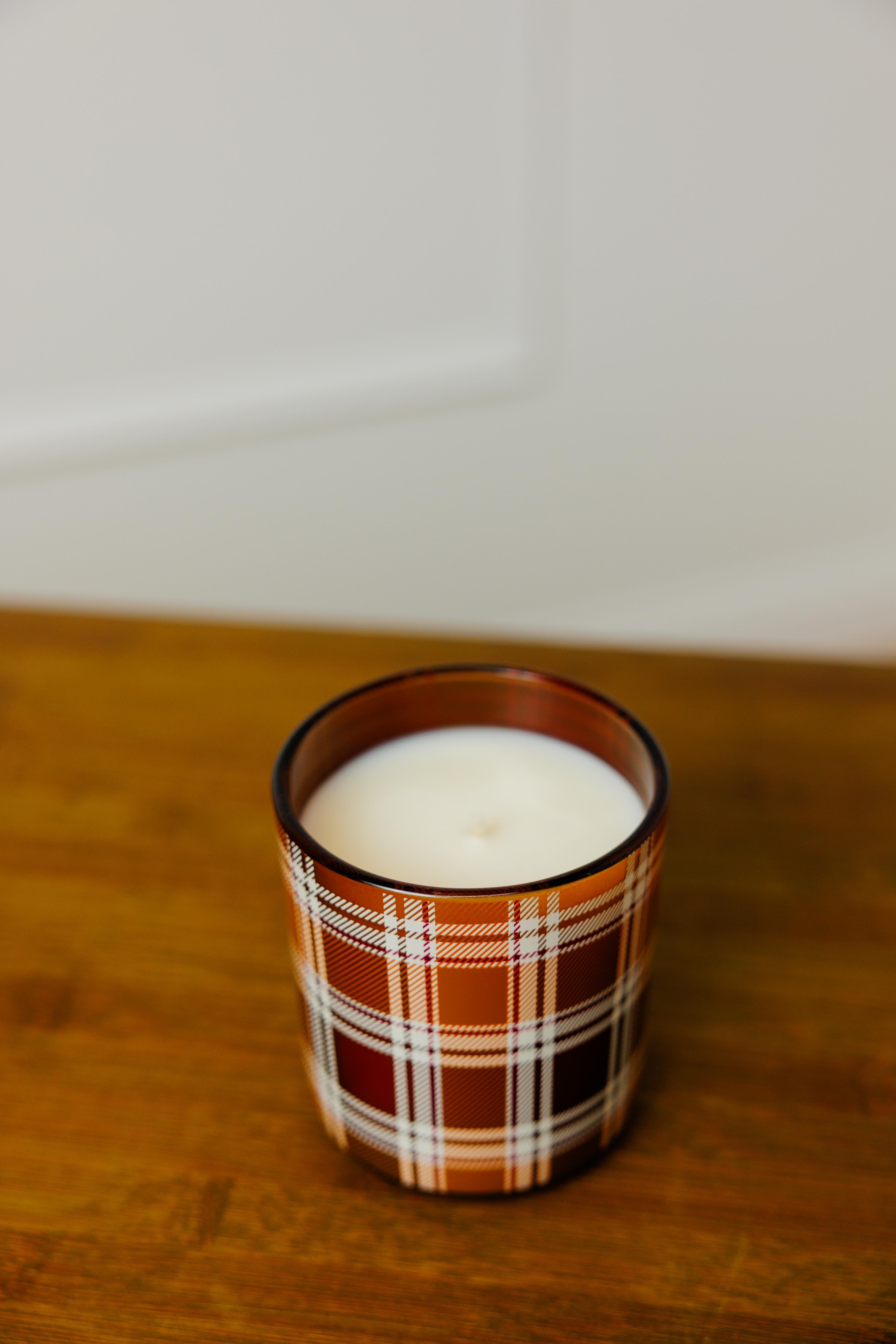 Pumpkin Spice Plaid Candle