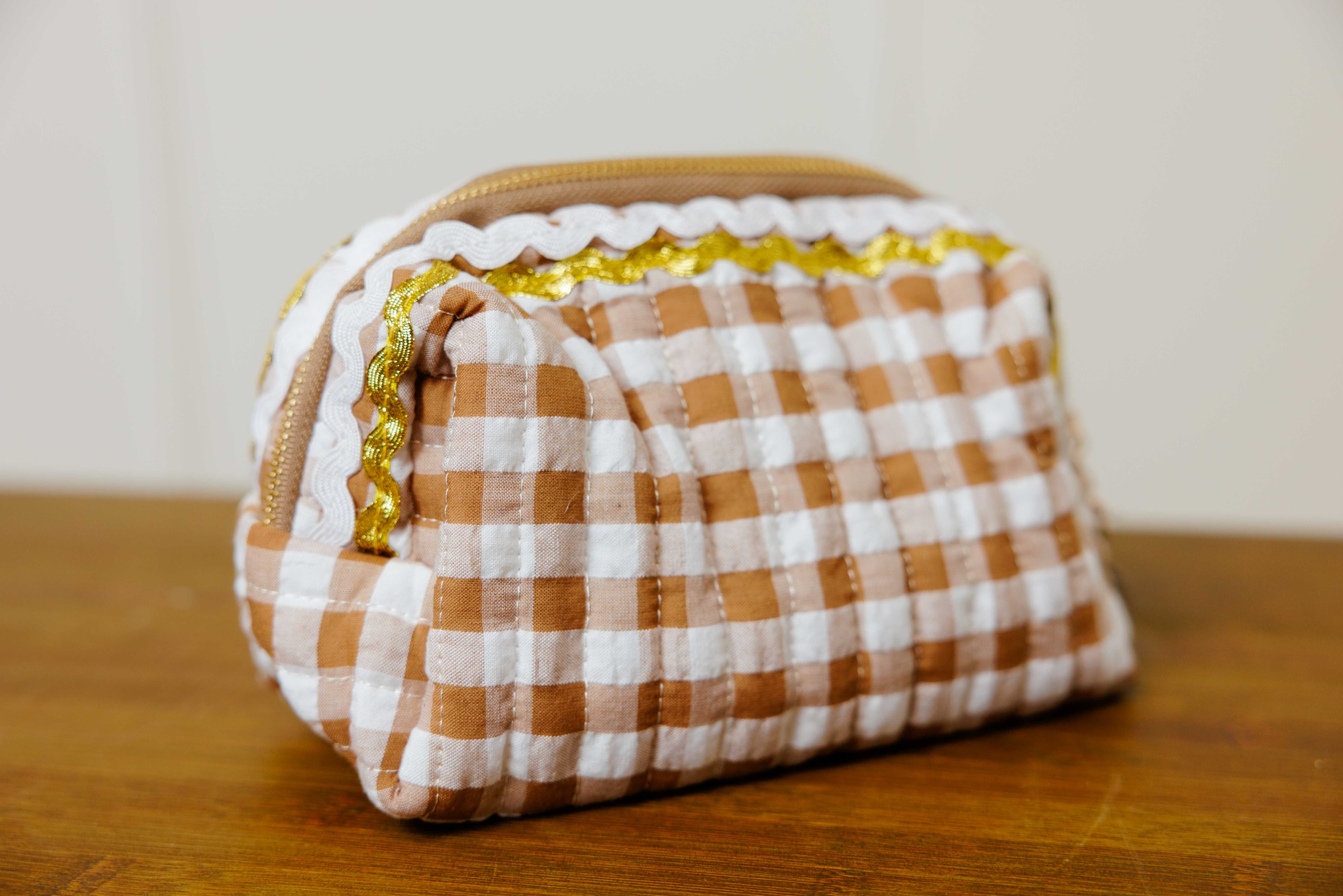 Brown Color Wave Cosmetic Case