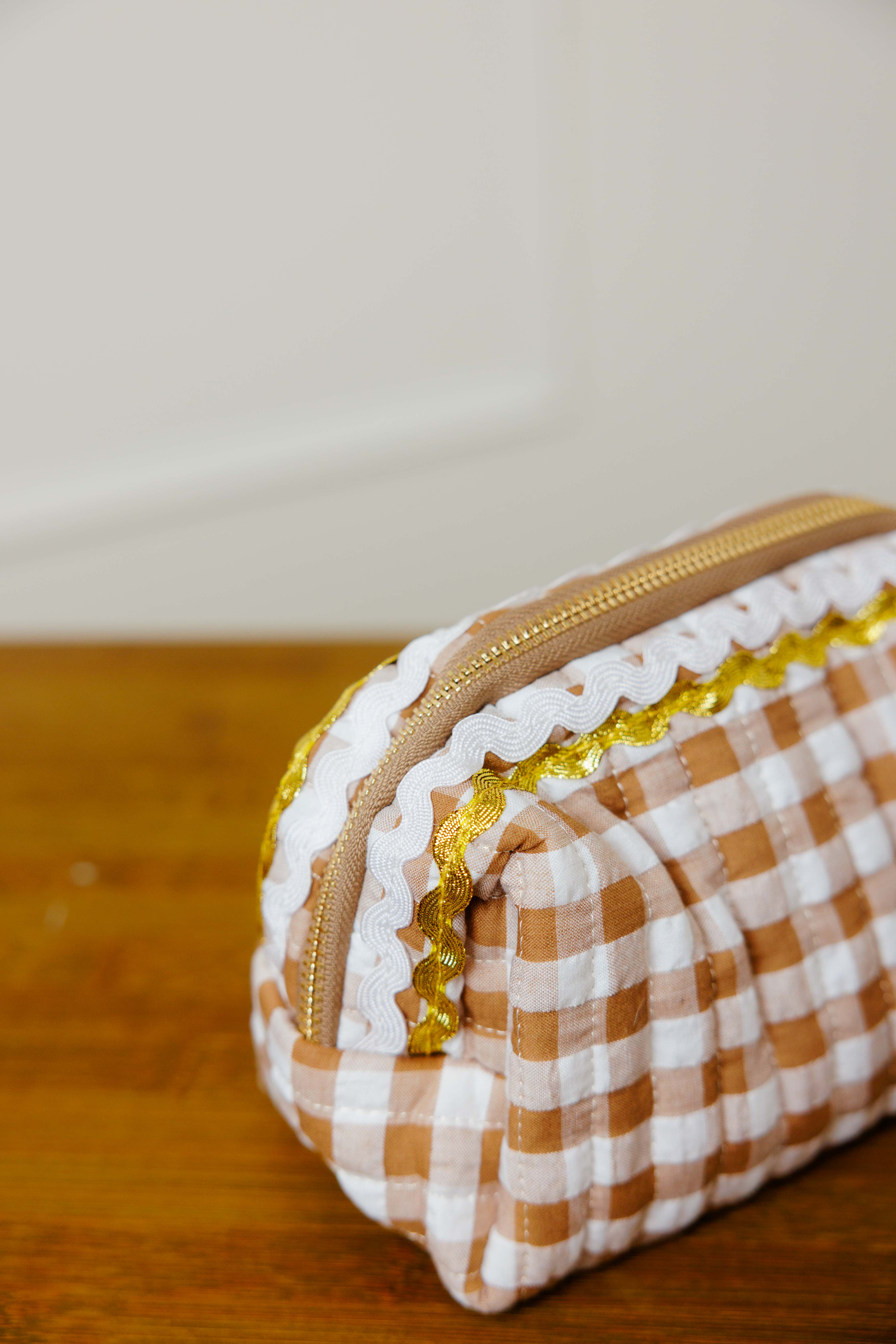 Brown Color Wave Cosmetic Case