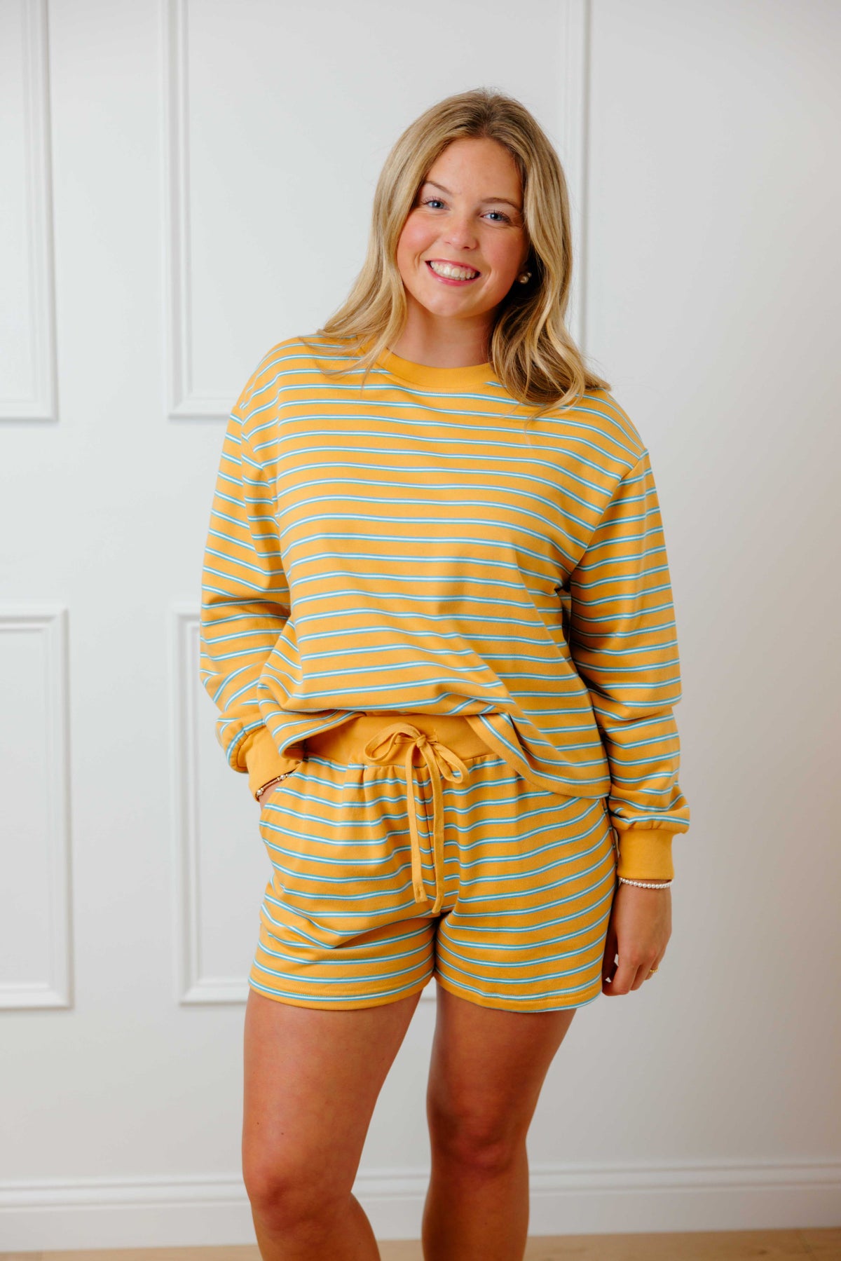 Striped Terry Short Set