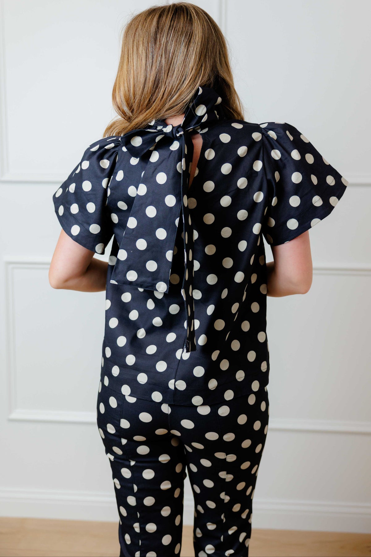 Dot Flare Pant Set