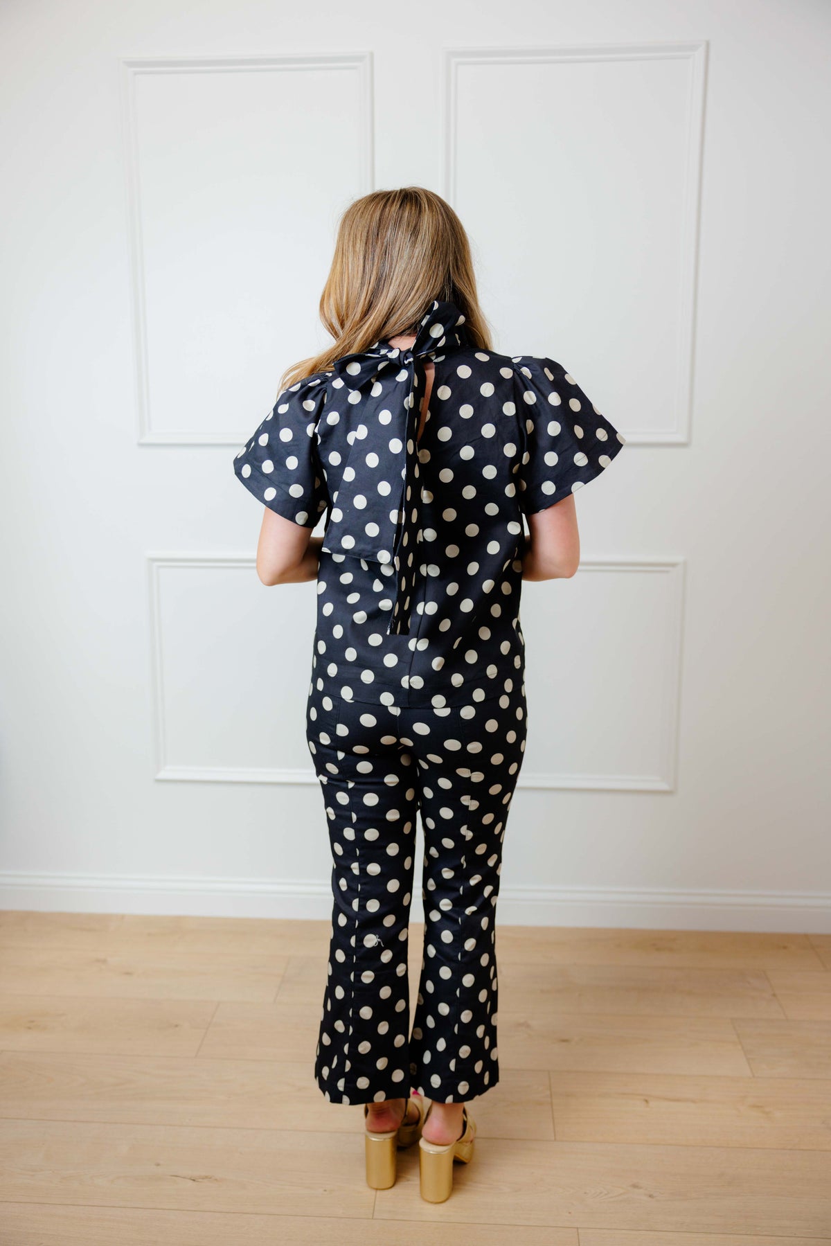 Dot Flare Pant Set