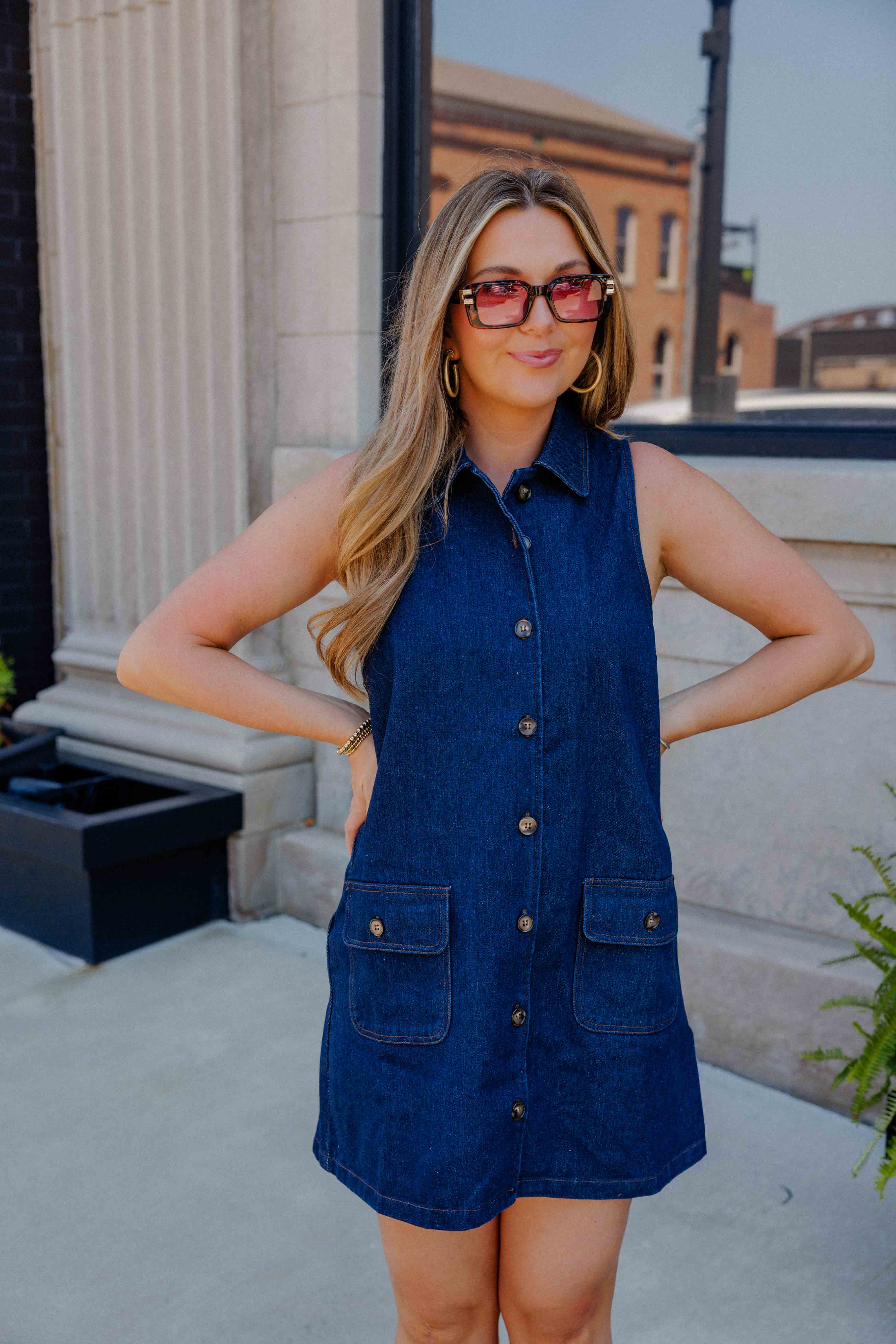 Denim Collared Dress
