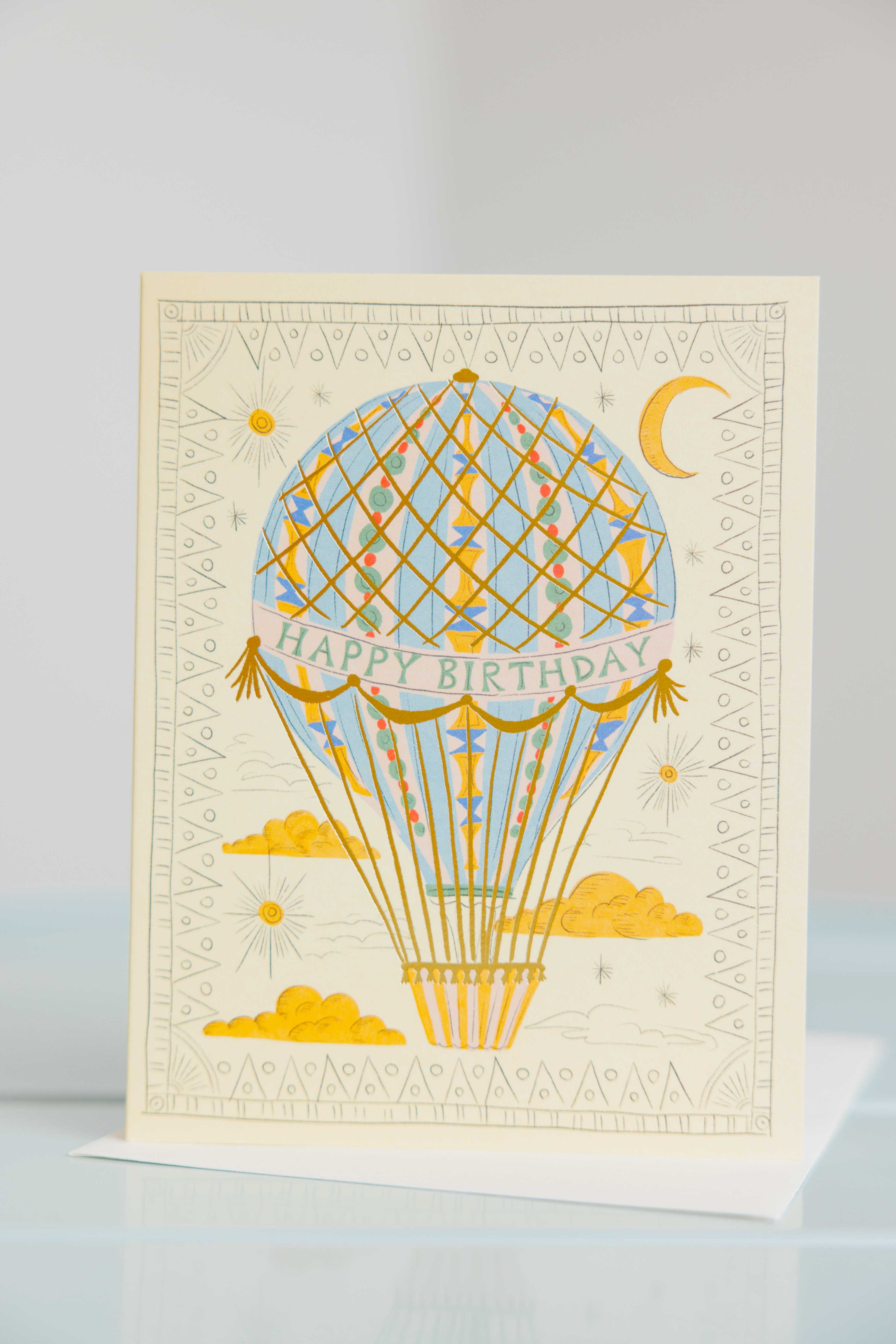 Hot Air Balloon Birthday Card