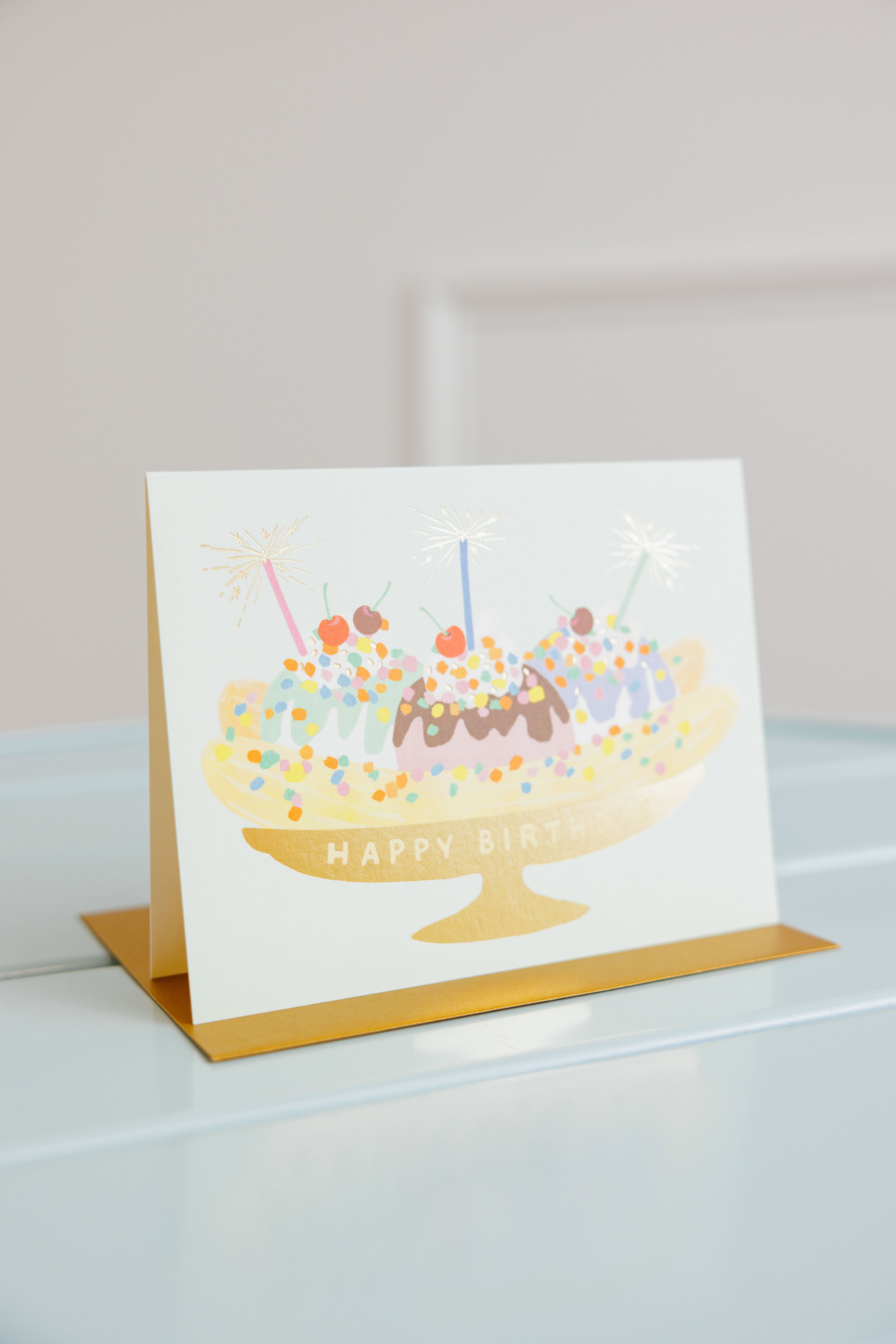 Banana Split Birthday Card