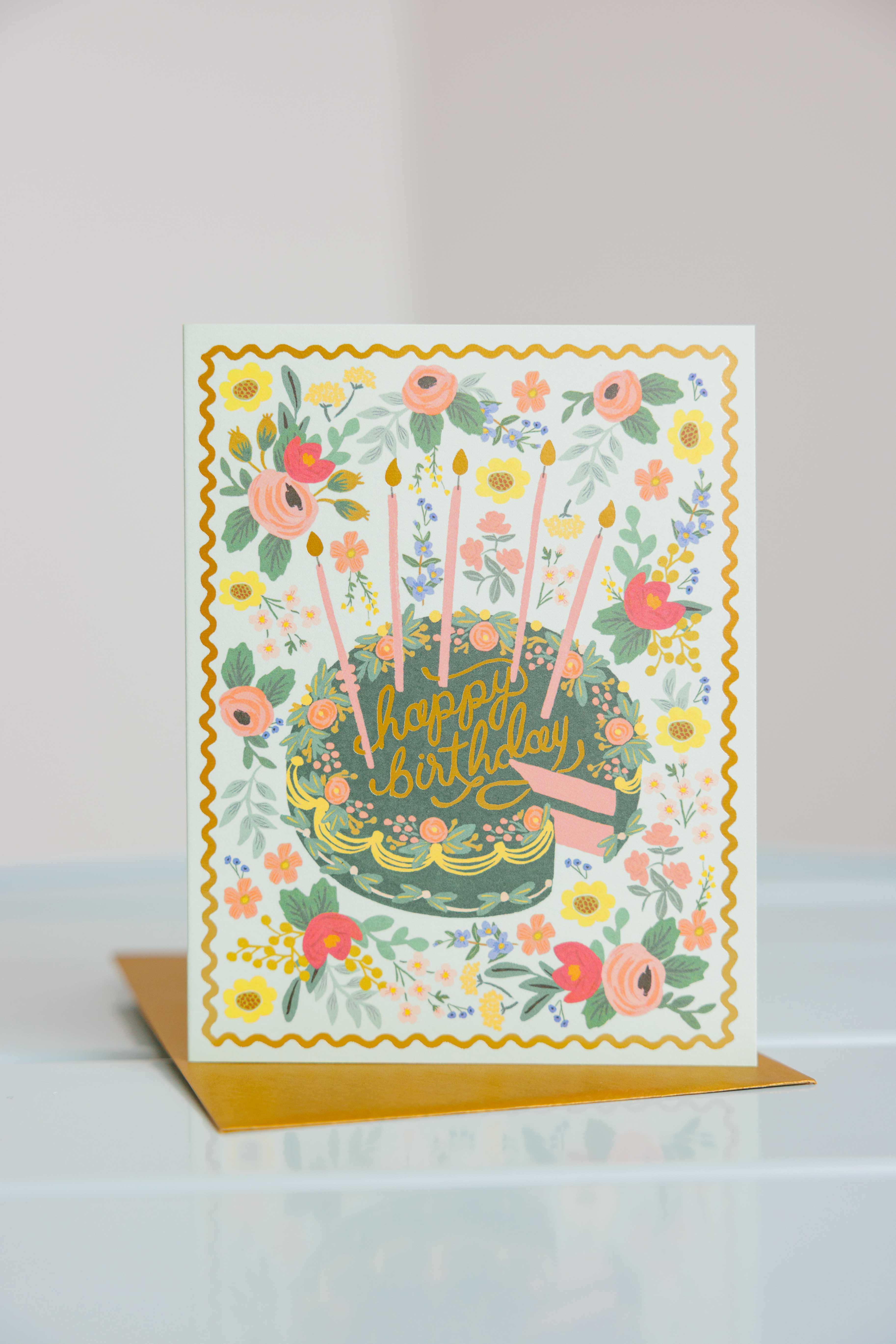 Floral Cake Birthday Card