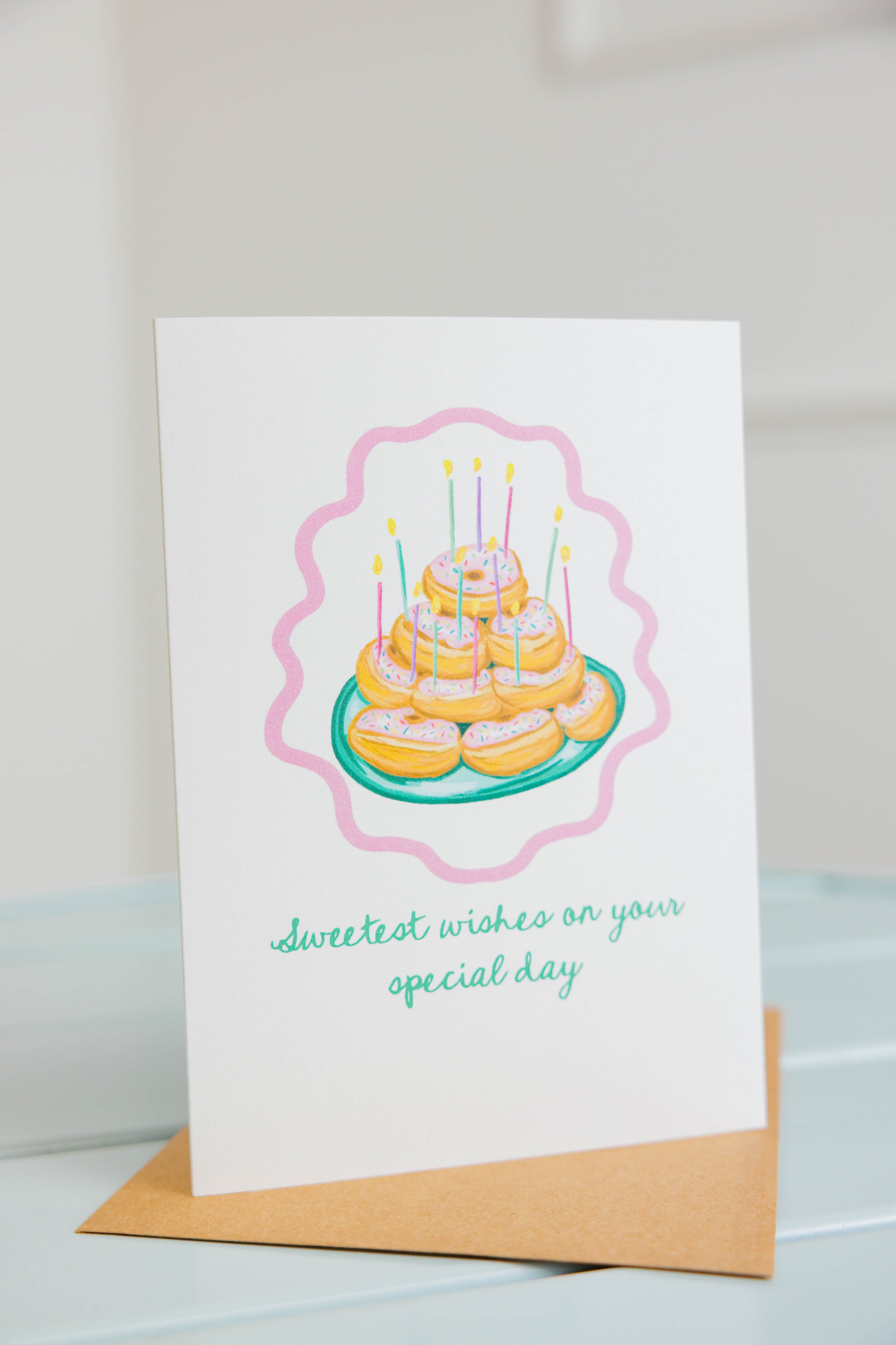 Sweetest Wishes Donuts Birthday Card