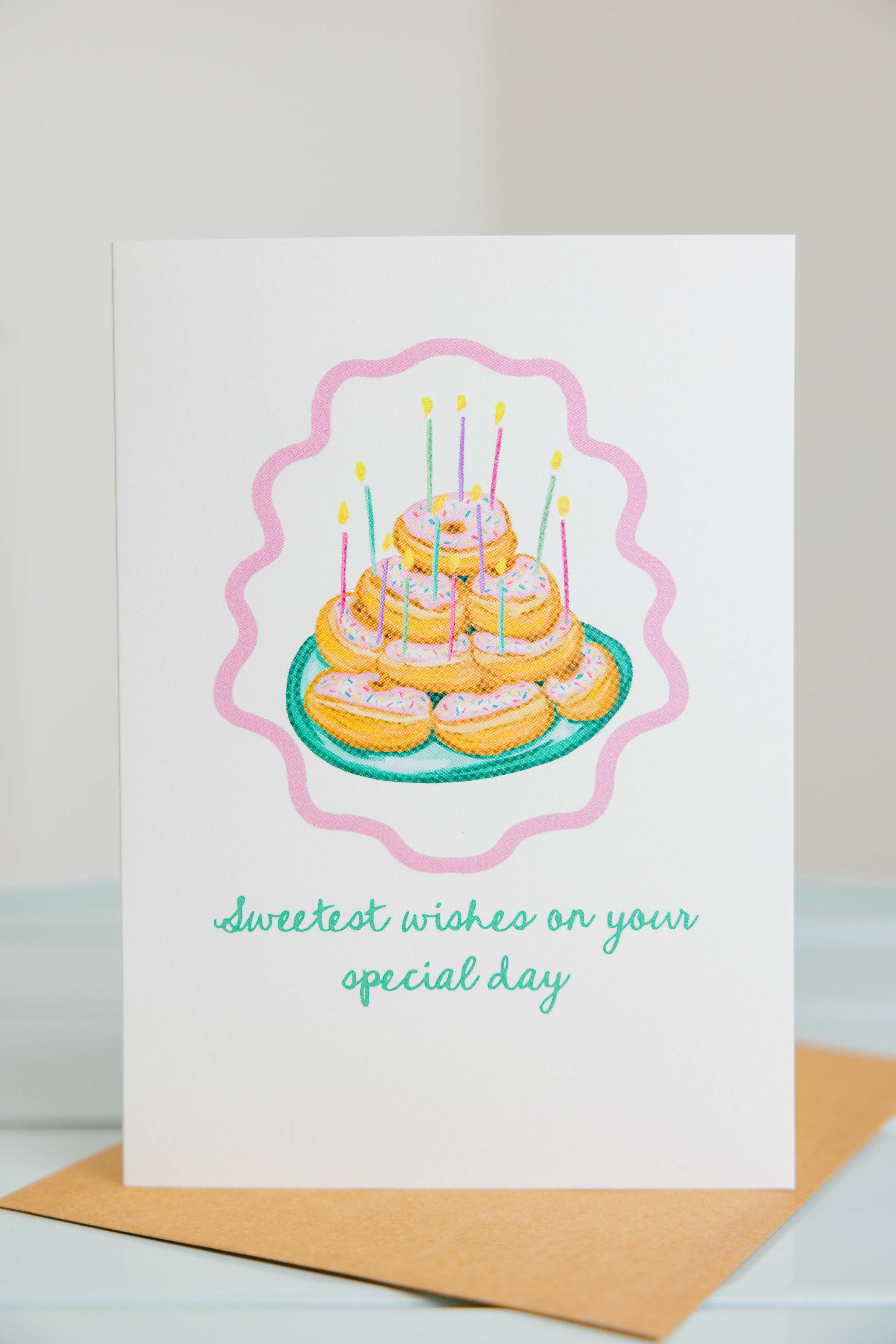 Sweetest Wishes Donuts Birthday Card