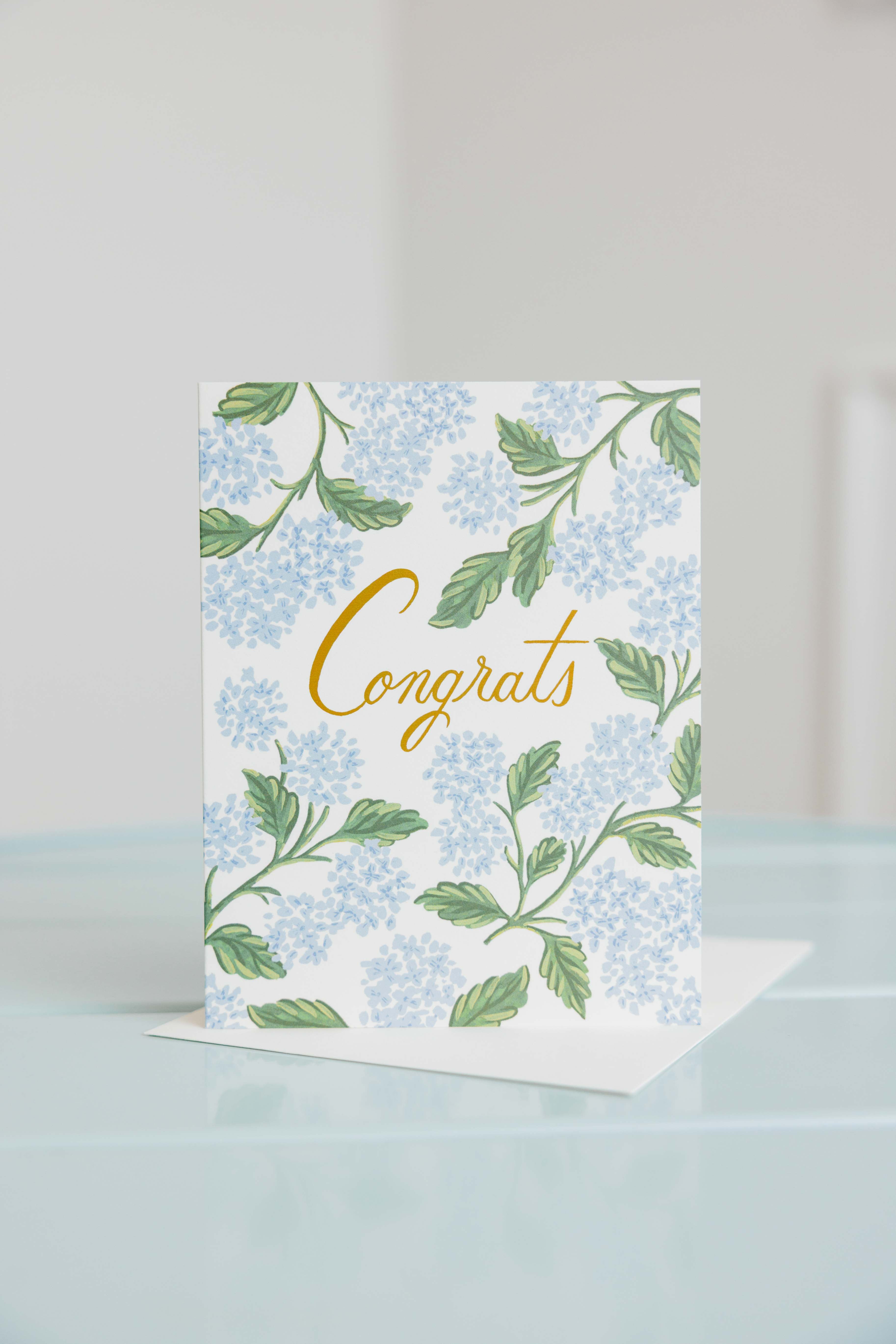 Hydrangea Congrats Card