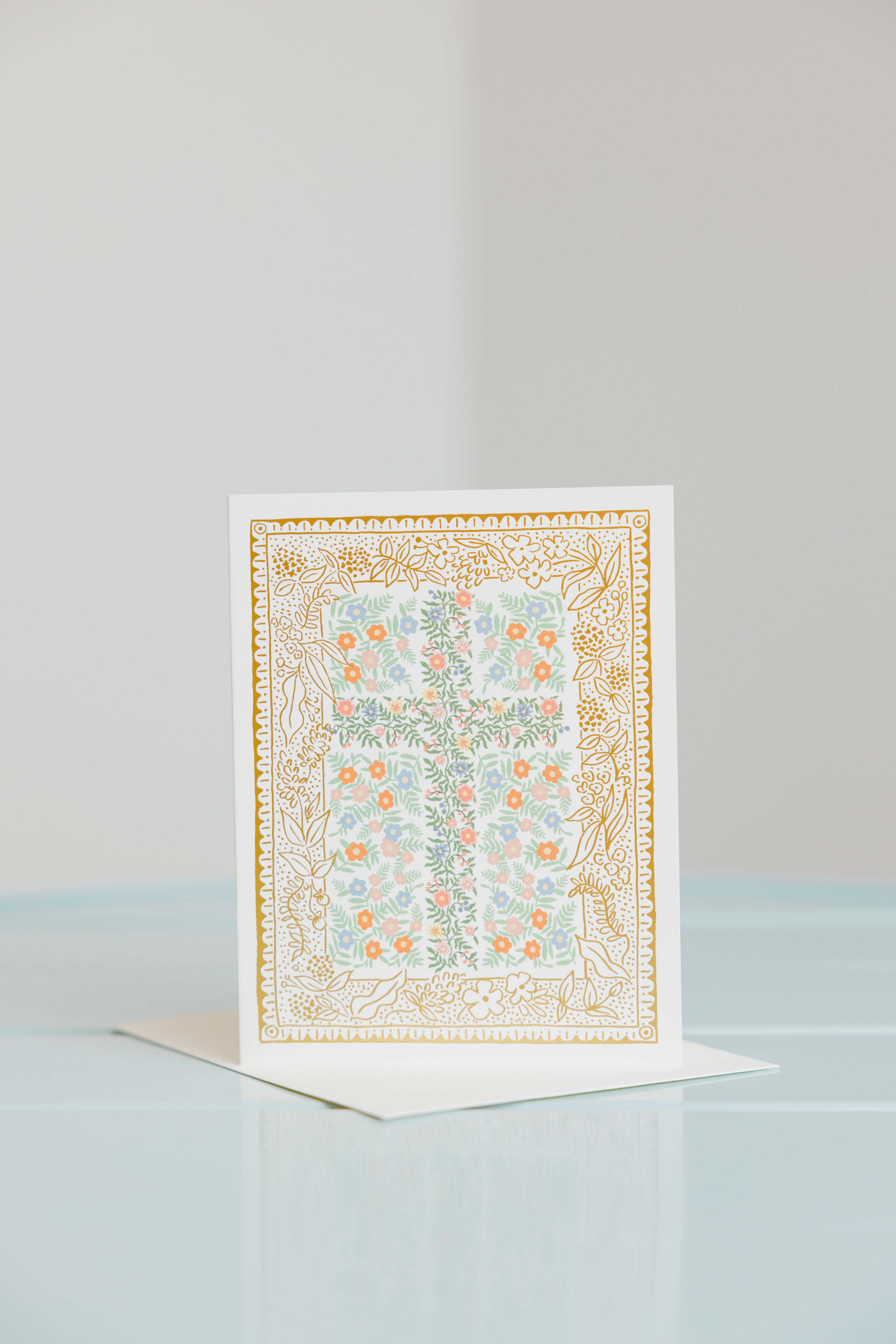 Rosette Cross Easter Card