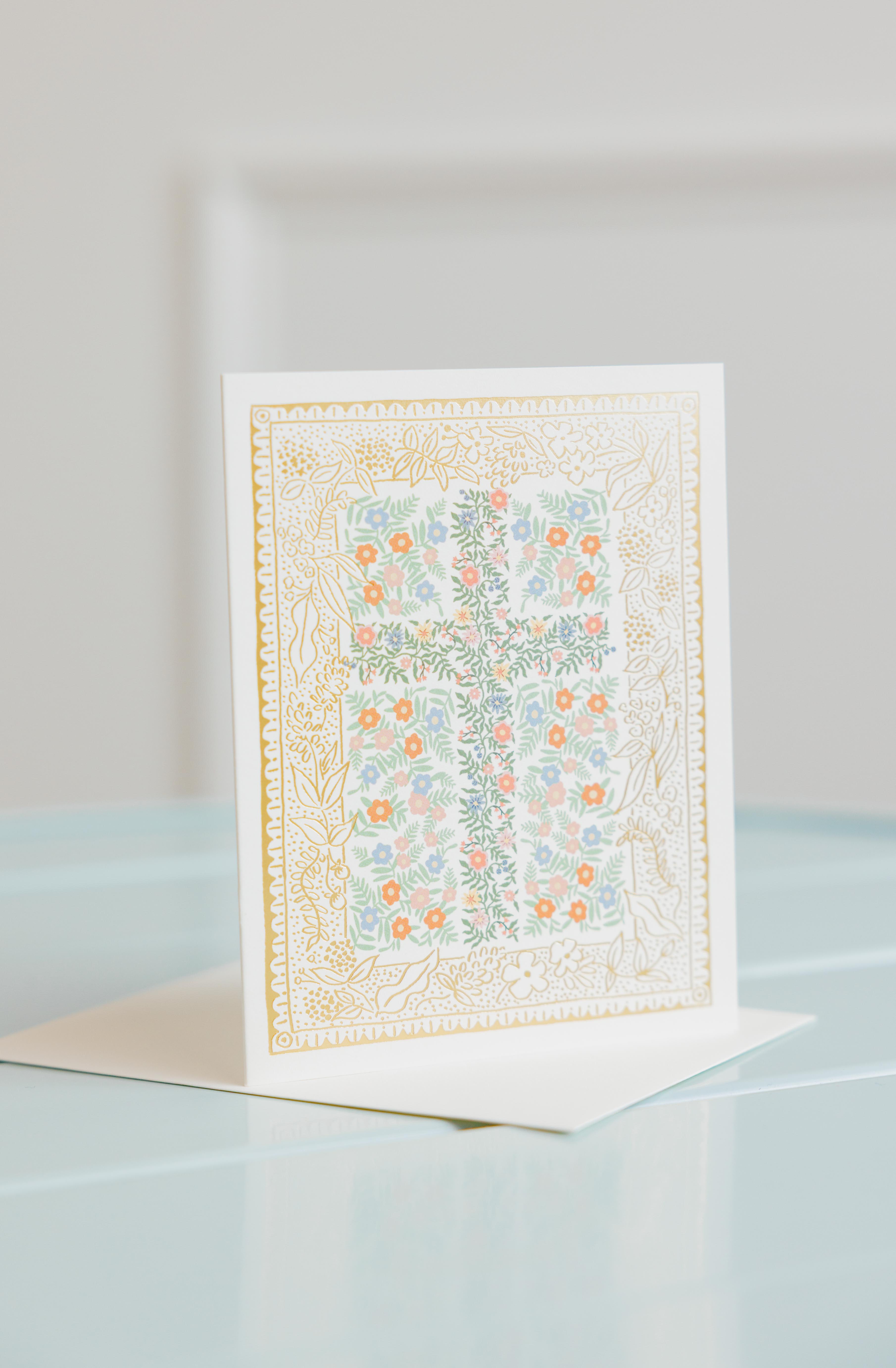 Rosette Cross Easter Card