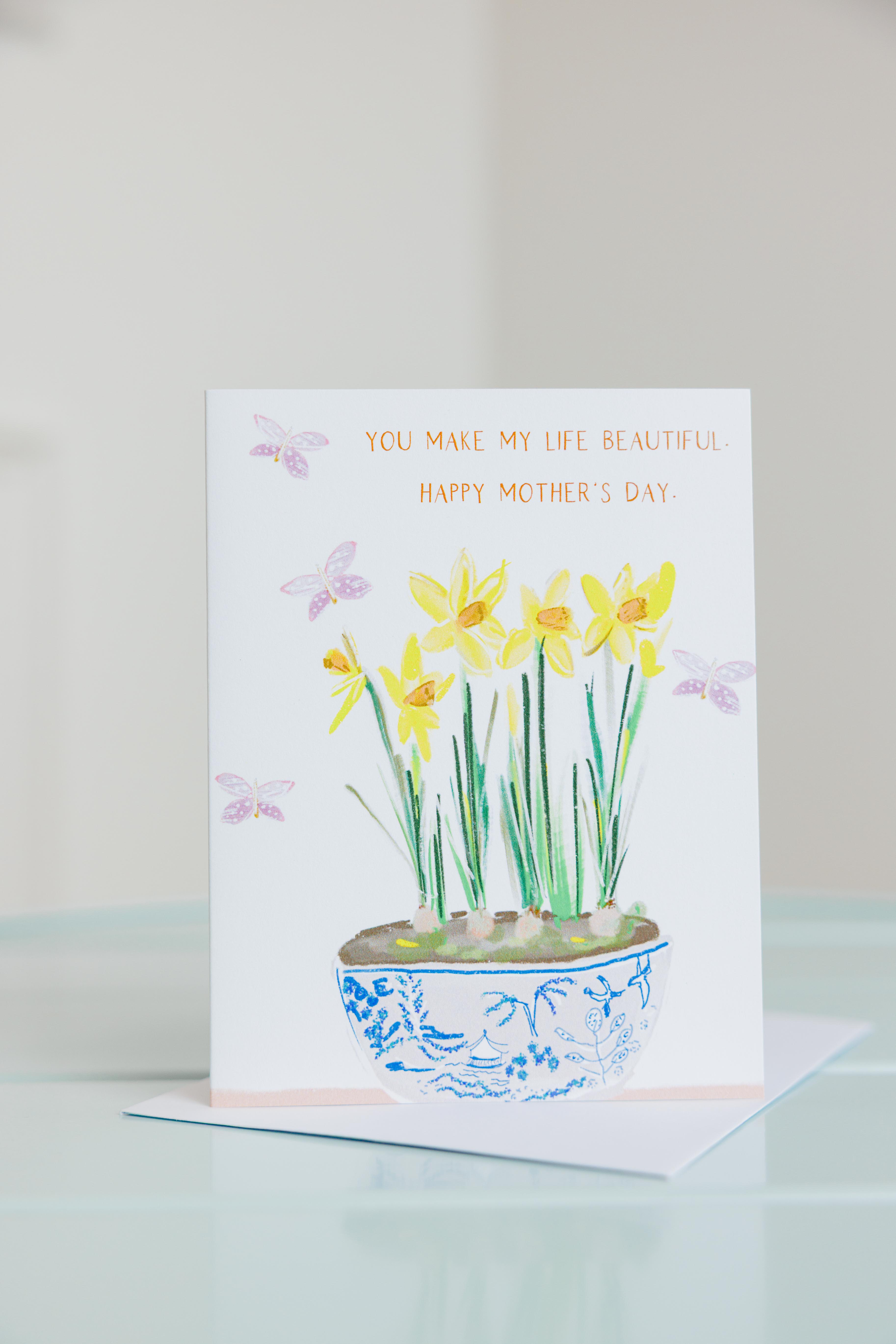 Daffodil Mother's Day Card