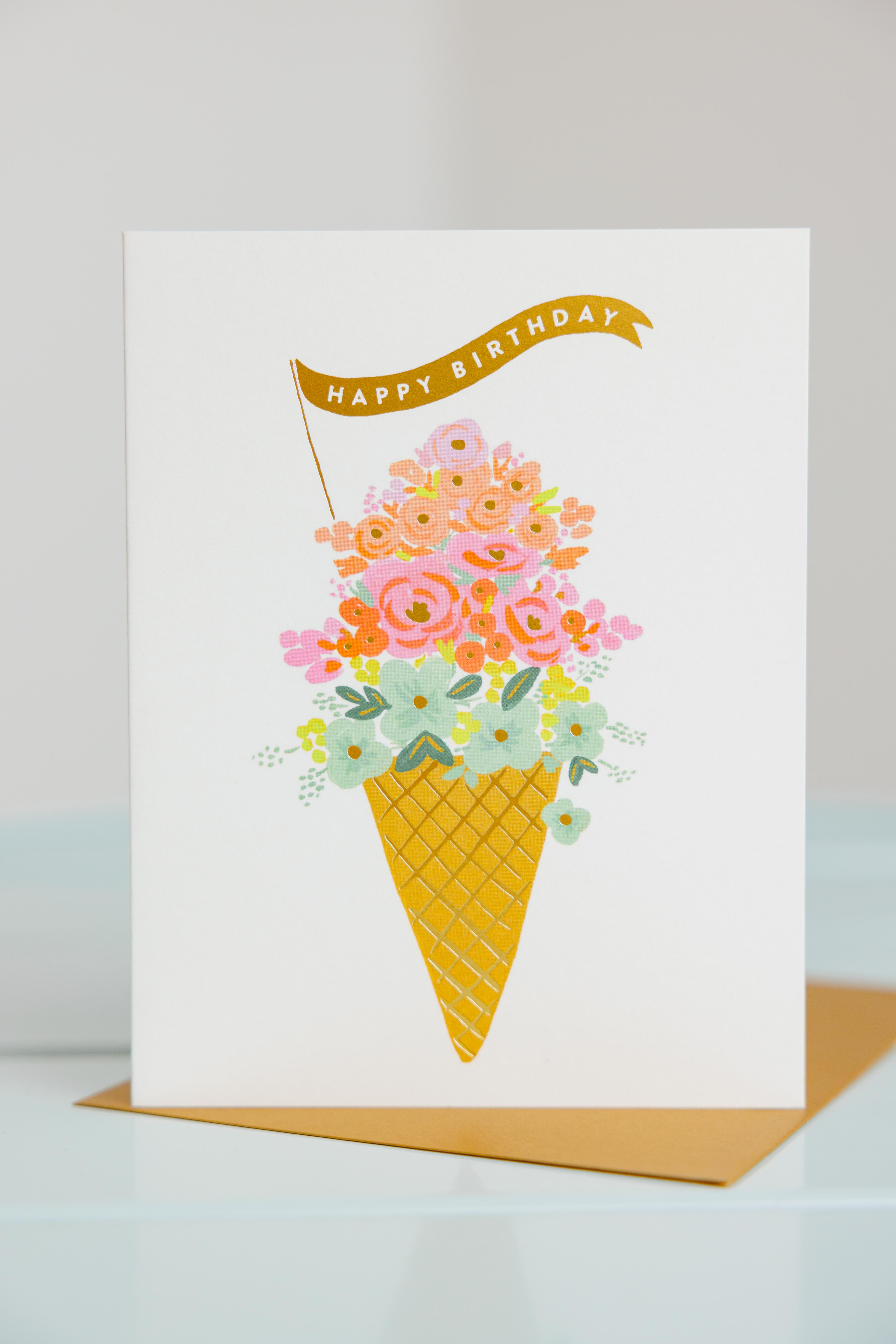 Ice Cream Birthday Card
