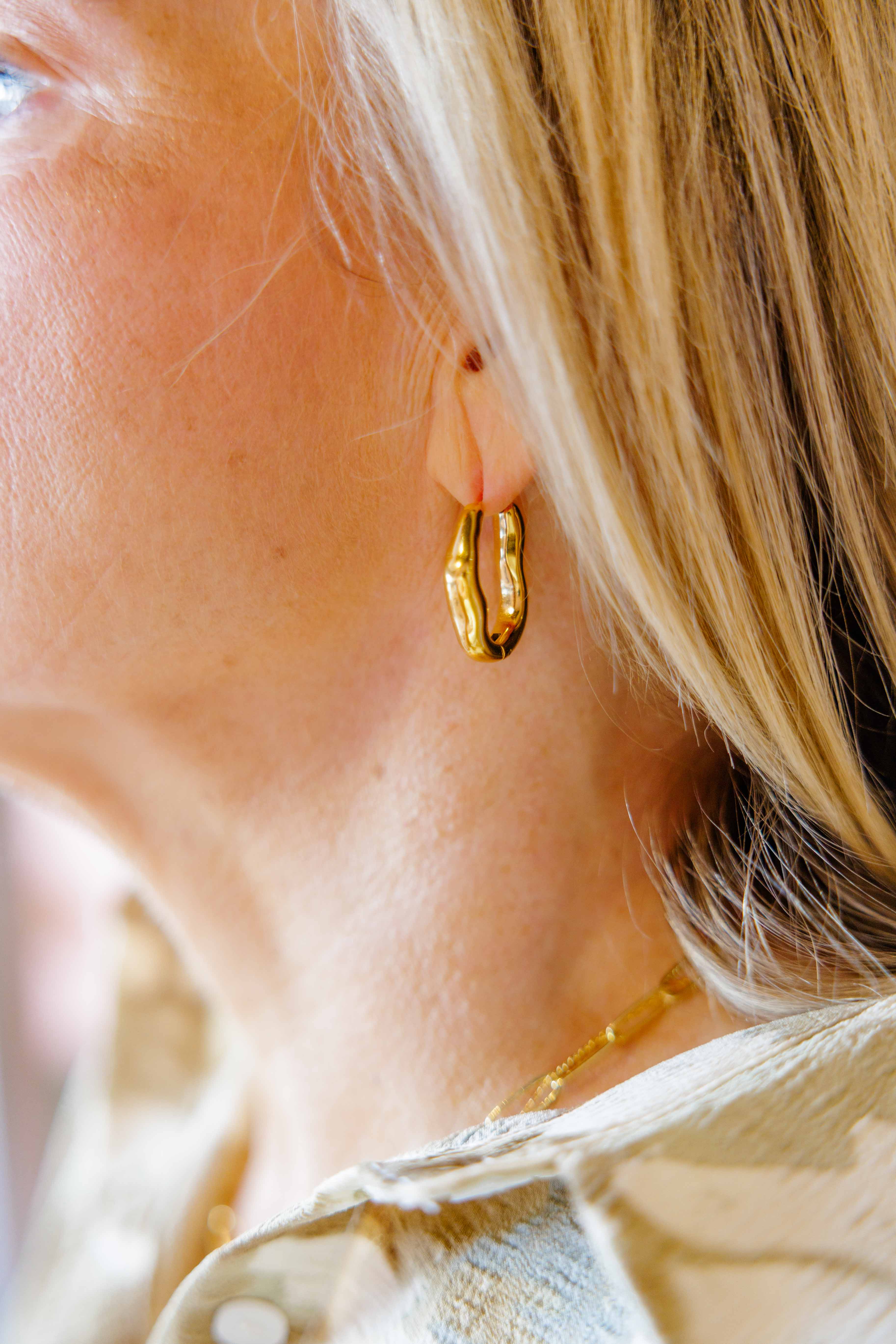 Darcy Oval Hoop Earring