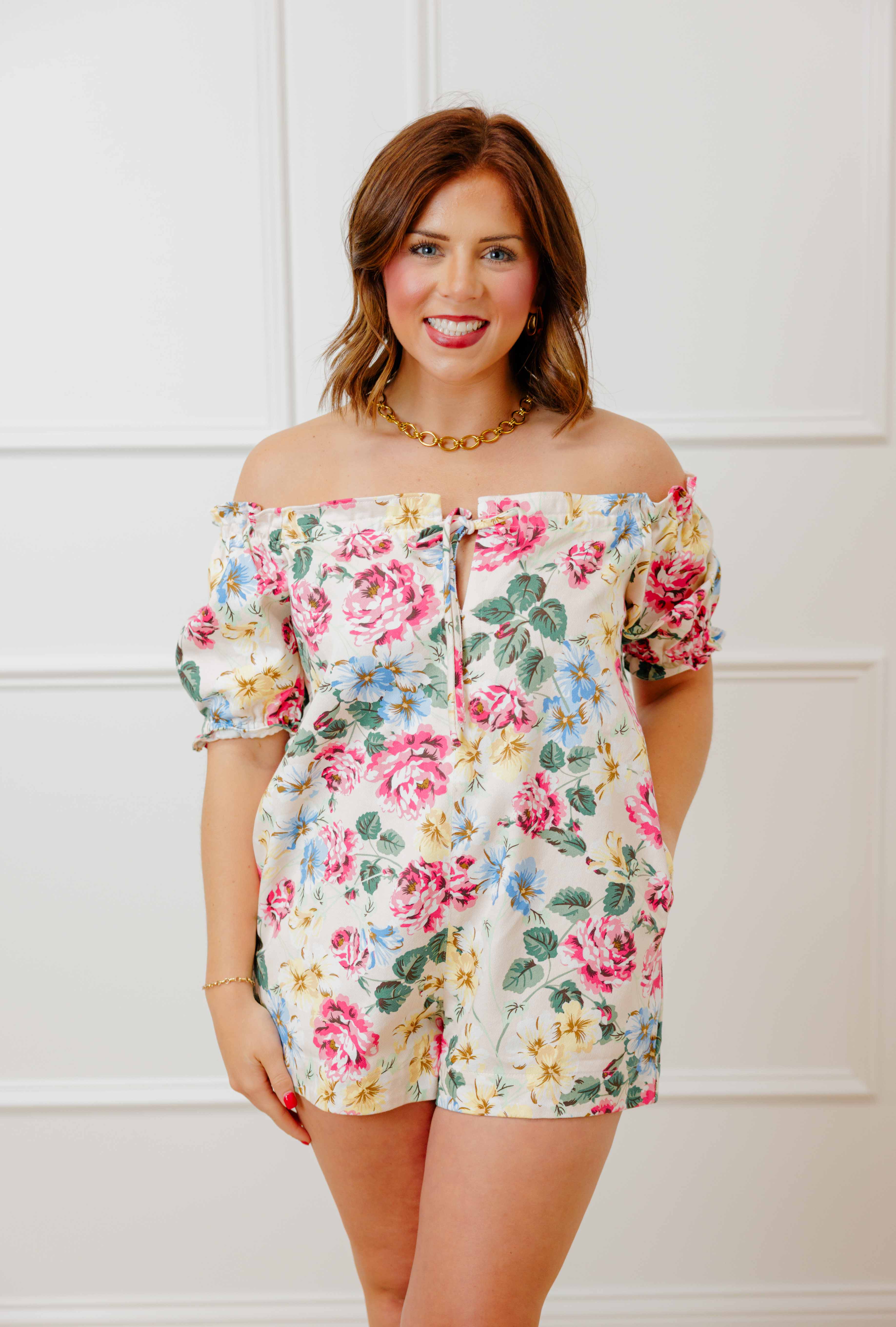 Mary Floral Romper