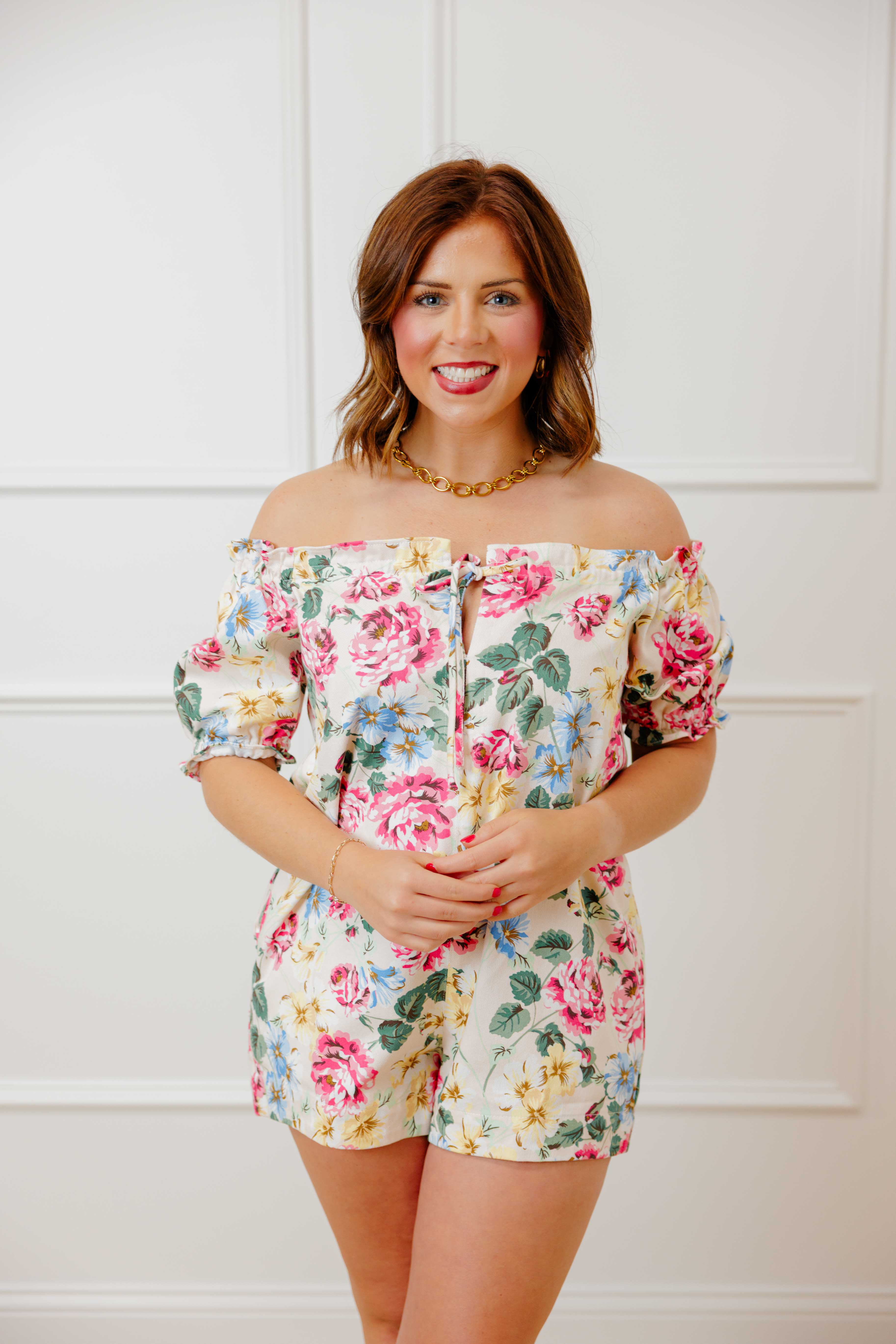 Mary Floral Romper
