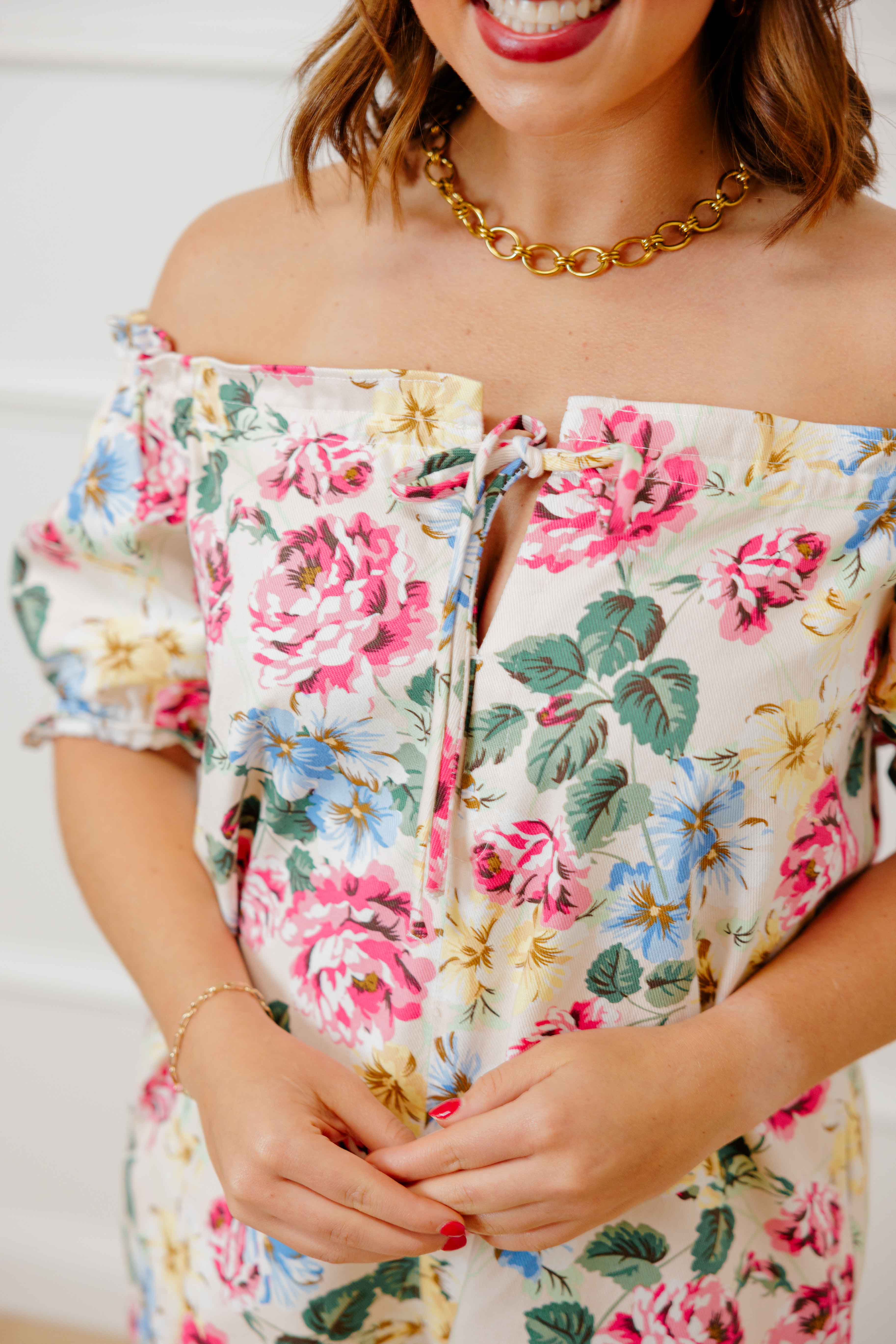 Mary Floral Romper