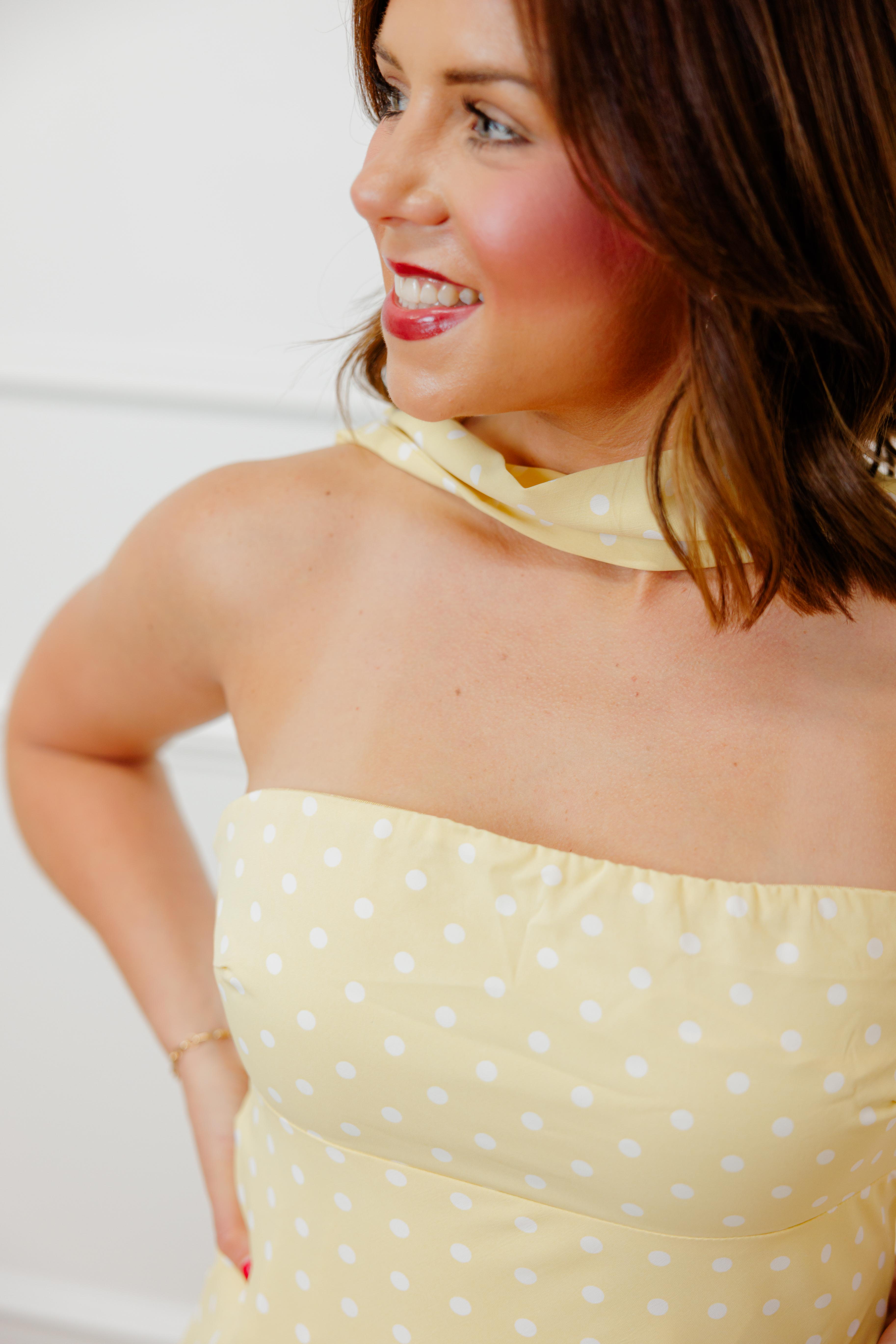 Lemon Polka Dot Dress