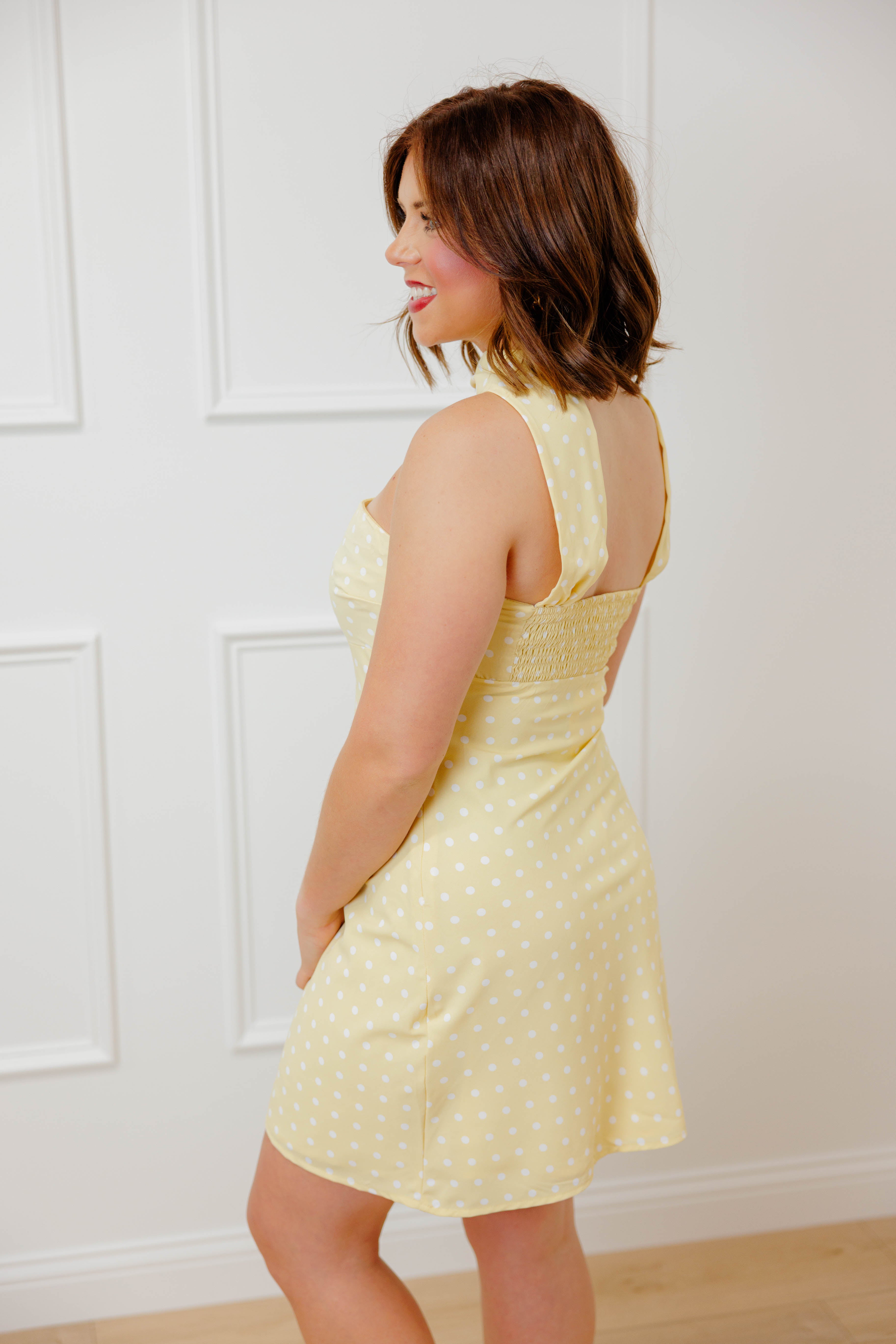 Lemon Polka Dot Dress