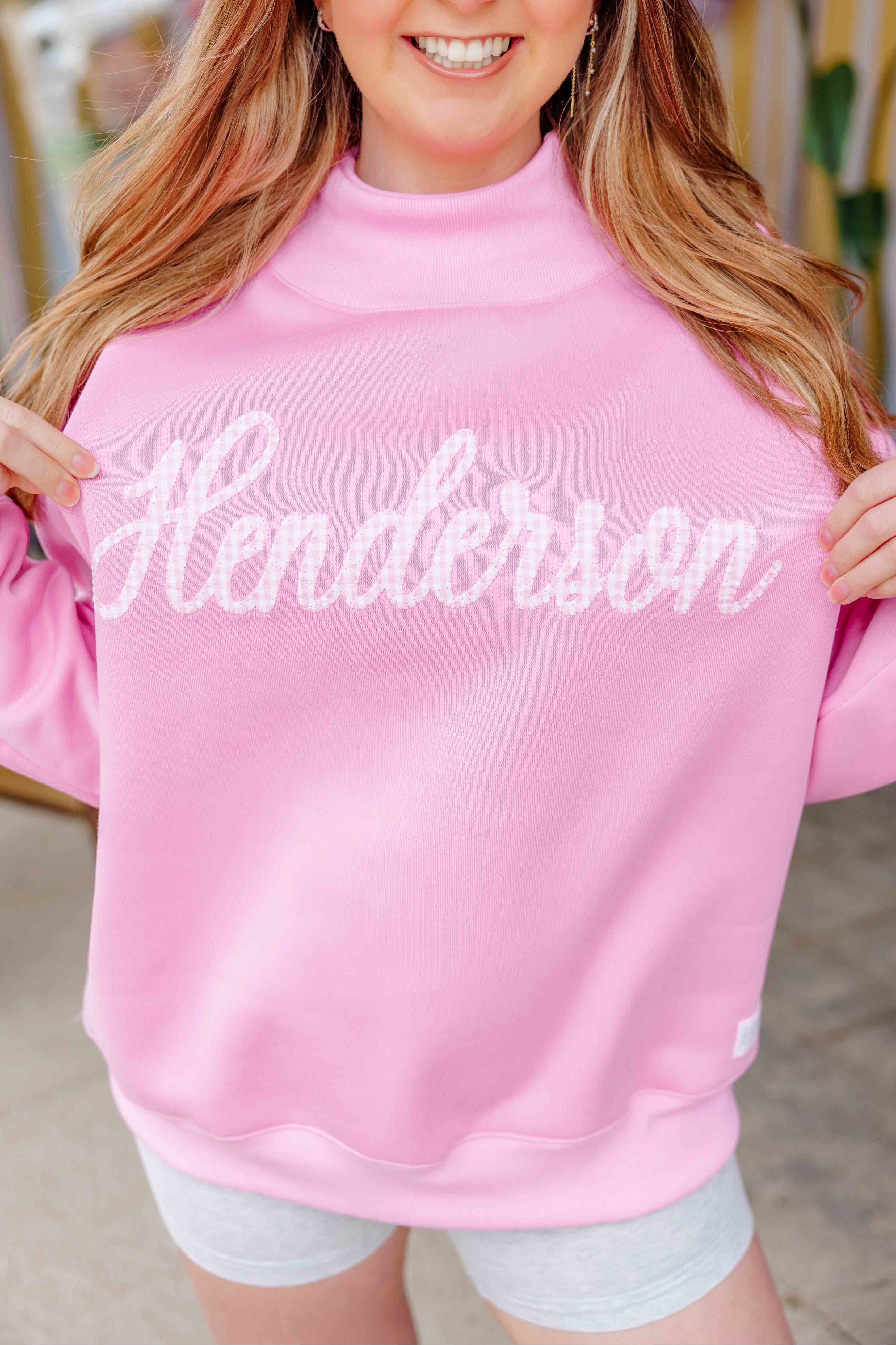 Pink Henderson Mockneck