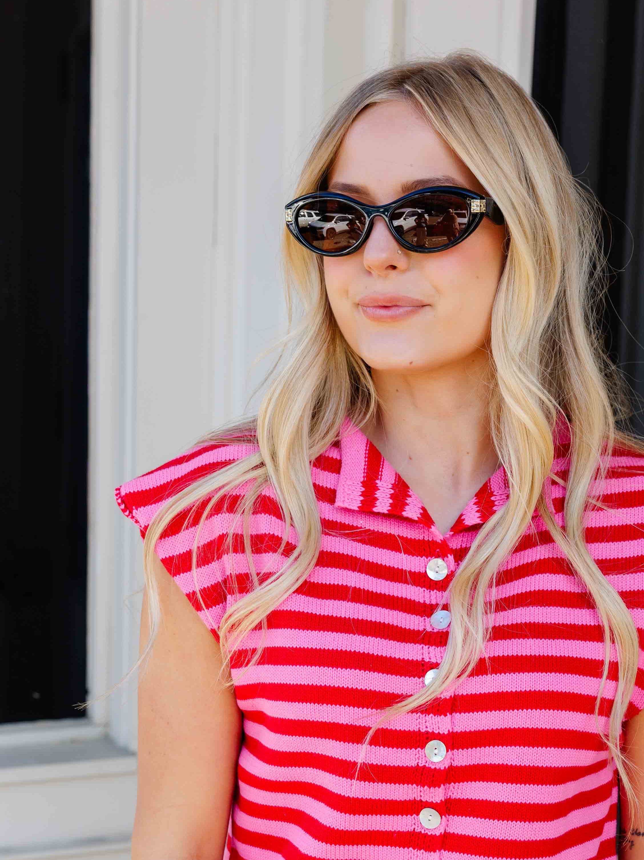 Bordeaux Slim Oval Sunglasses