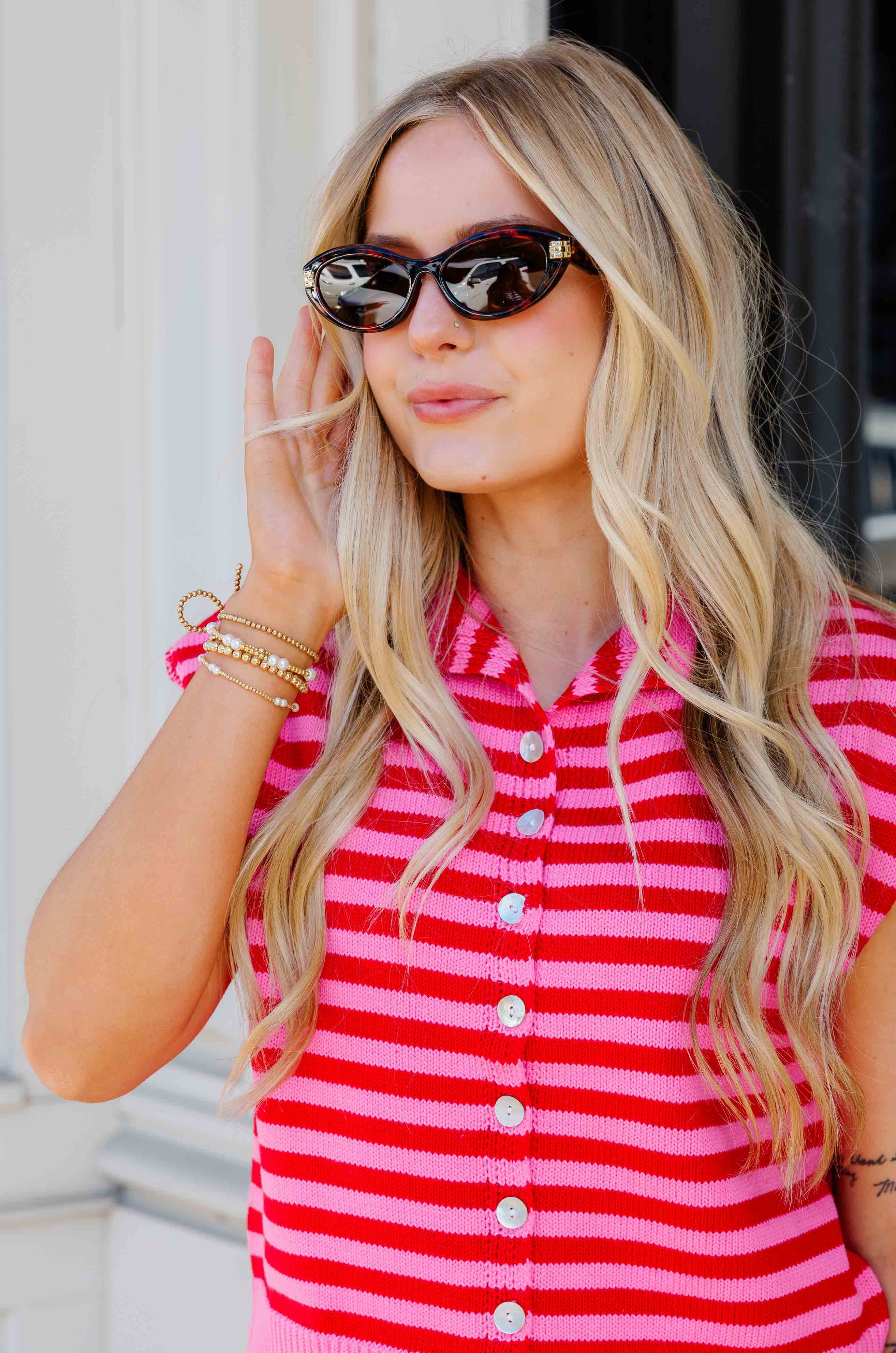 Bordeaux Slim Oval Sunglasses