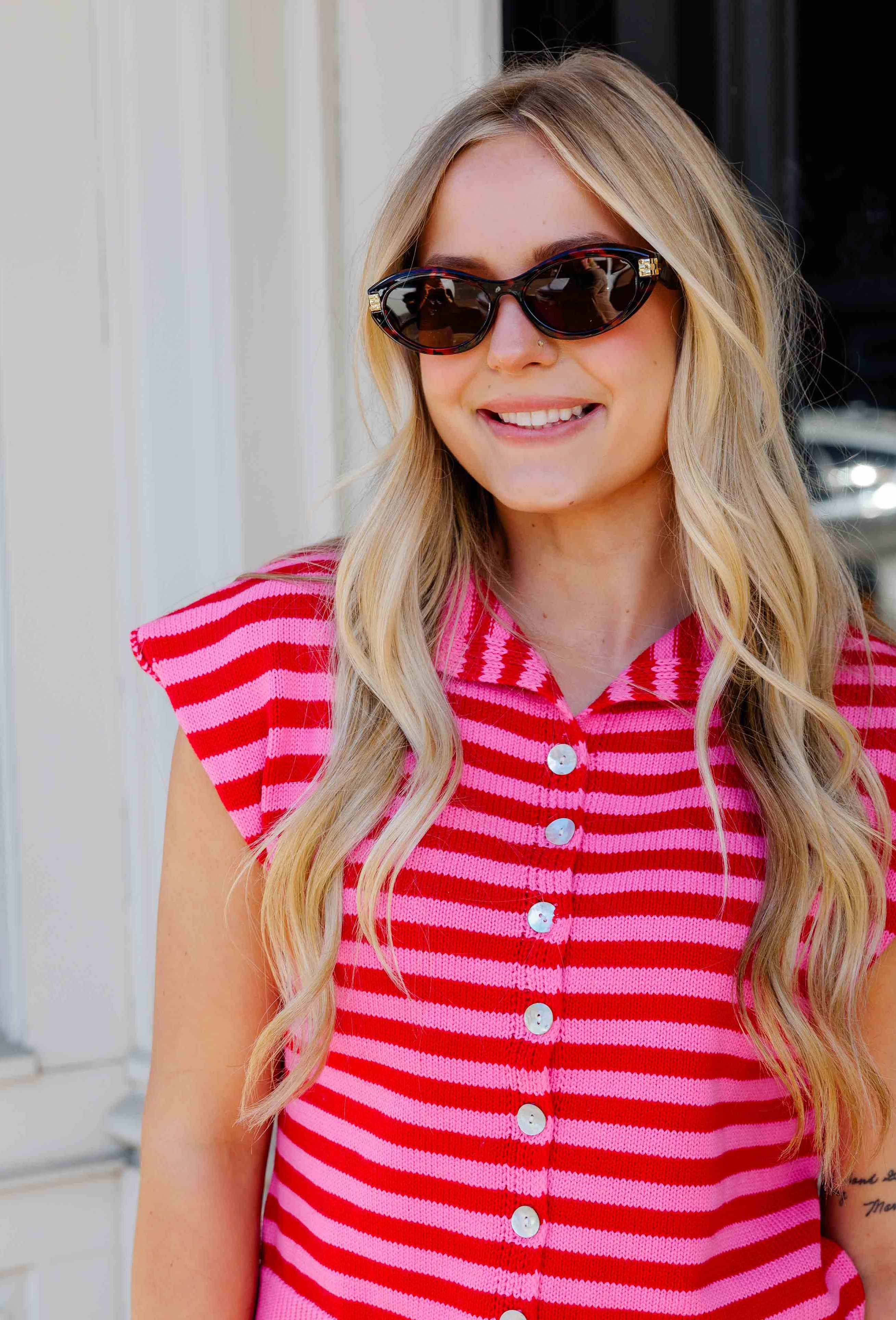 Bordeaux Slim Oval Sunglasses