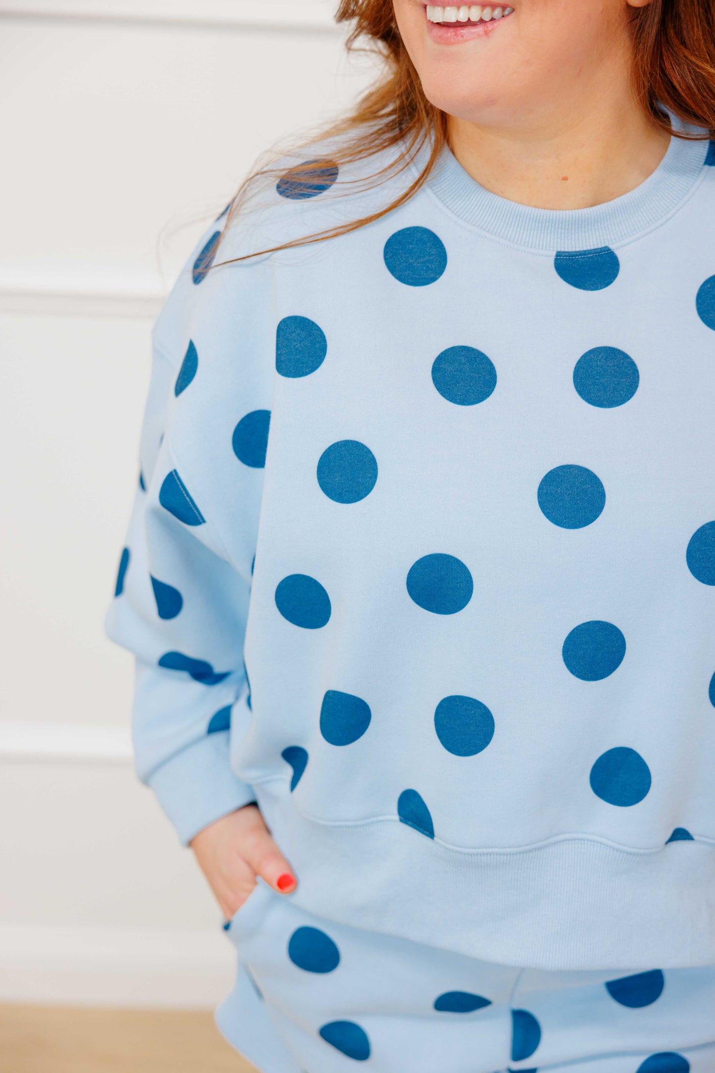 Blue Polka Dot Short Set