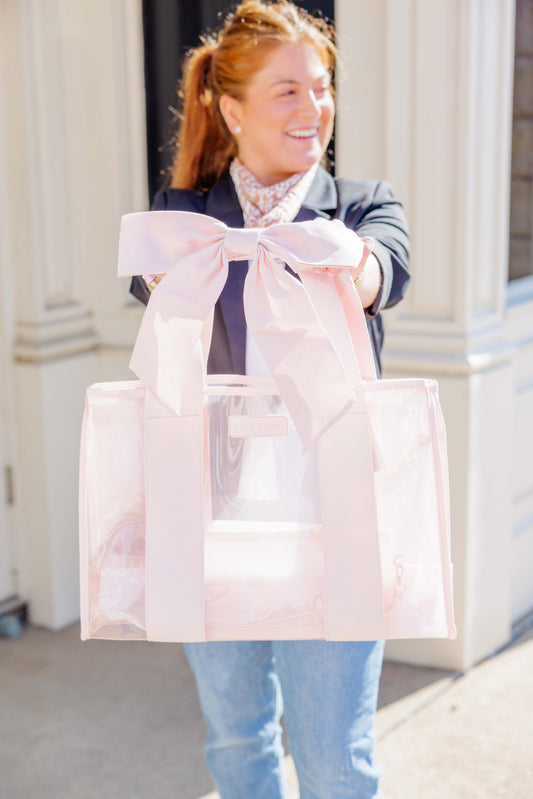 Ballet Pink Bow Jelly Tote Bag