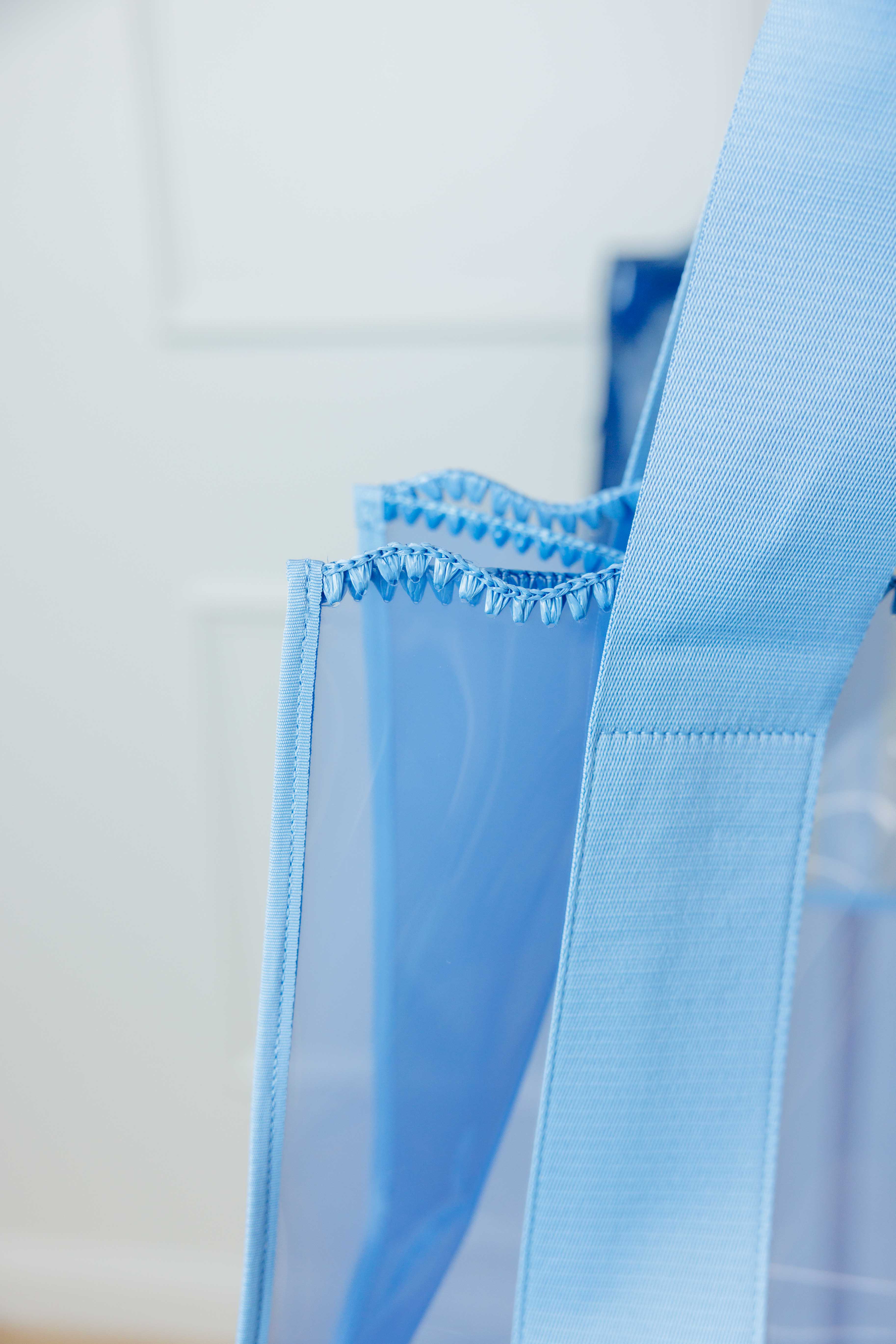 Carolina Blue Crochet Wave Jelly Tote Bag