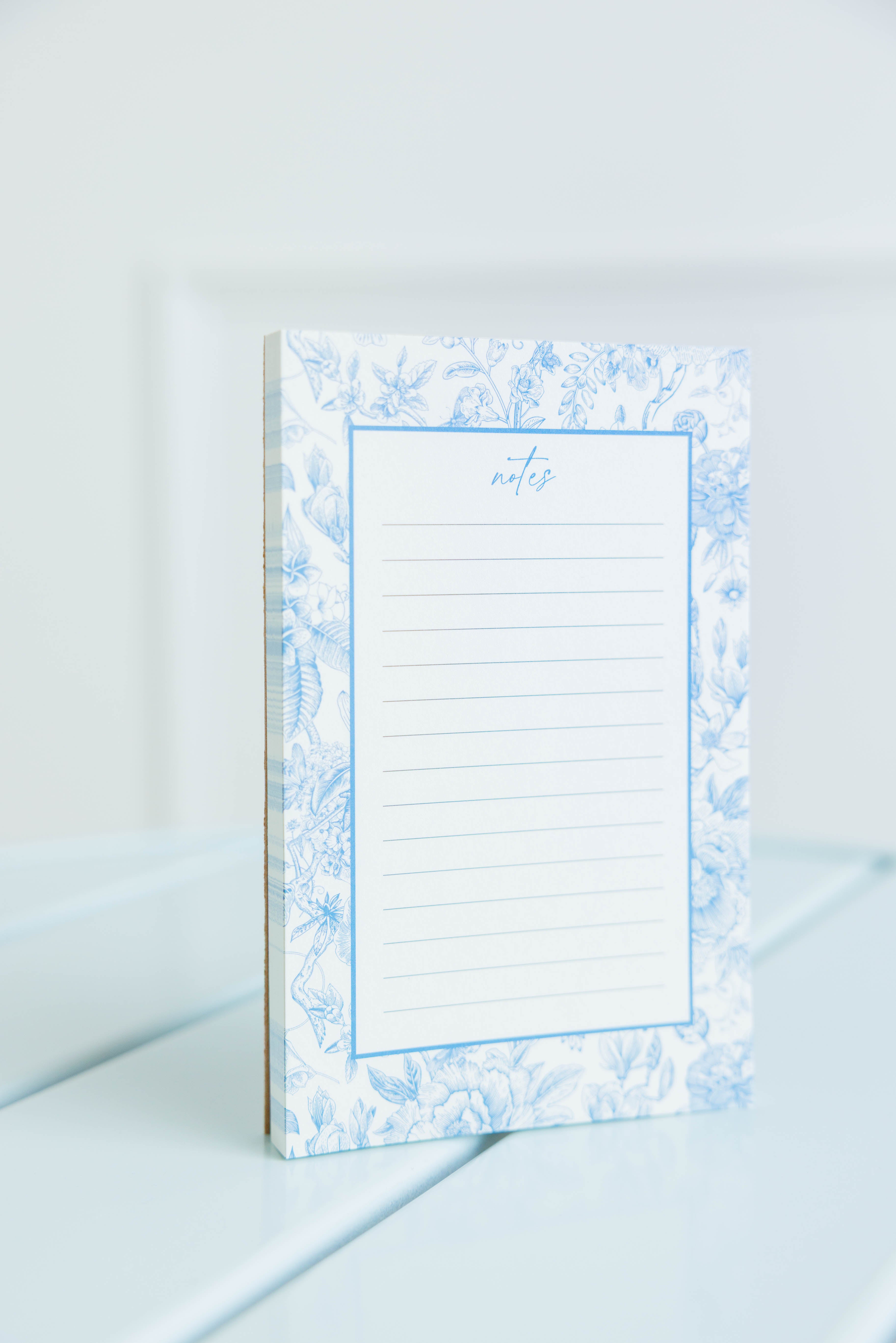 Blue Floral Notepad