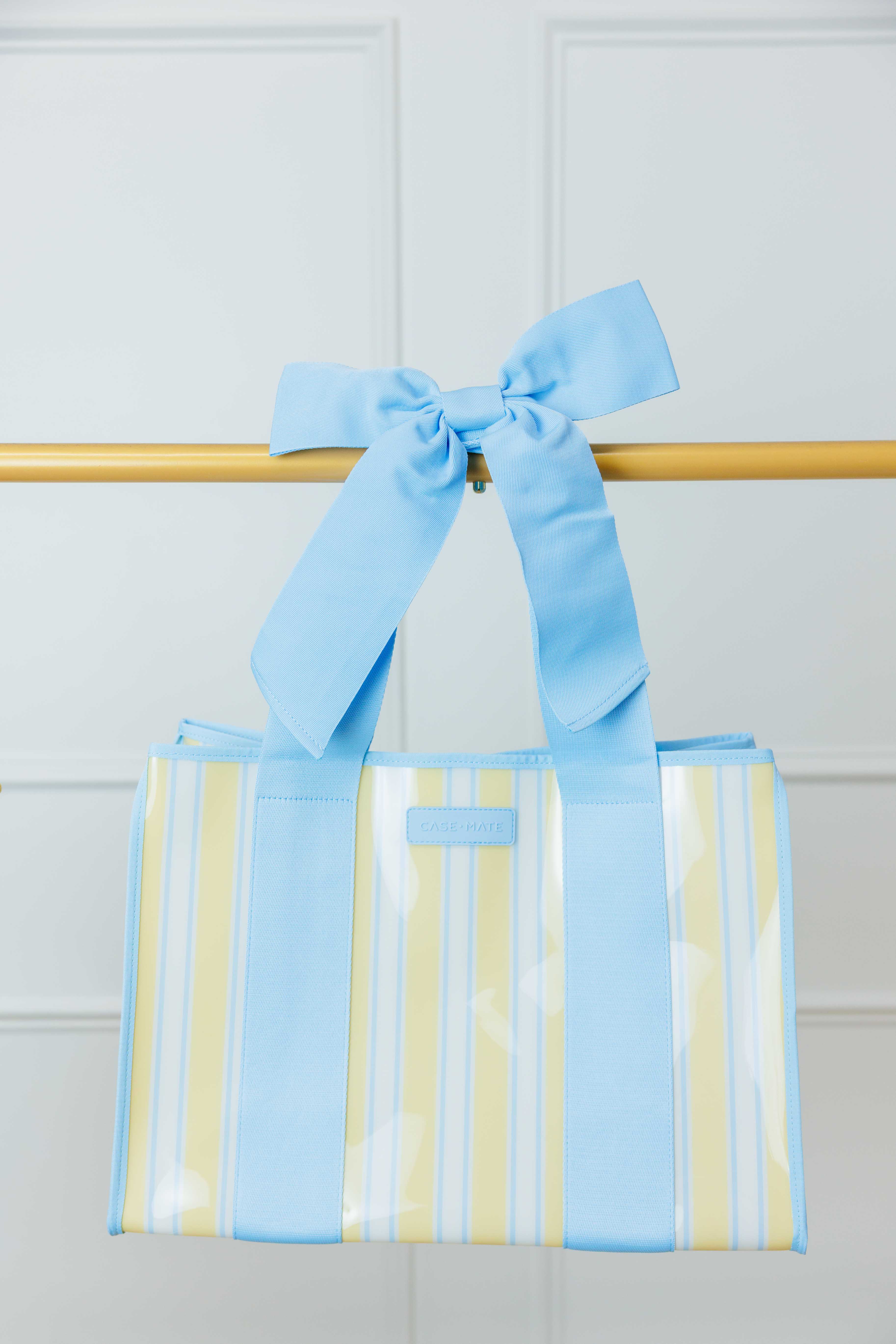 Cabana Stripe Bow Jelly Tote Bag