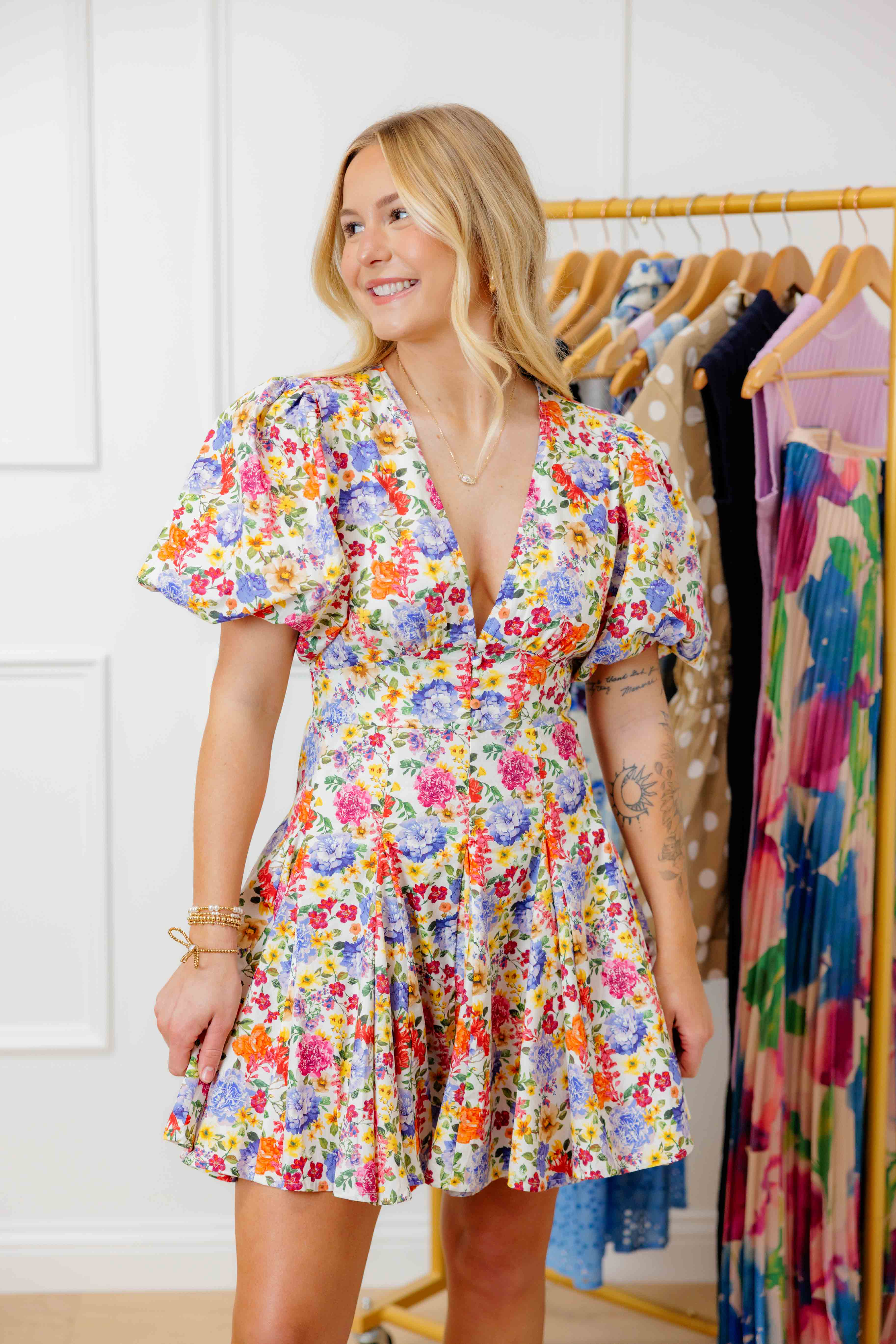 Evie Floral Bubble Dress