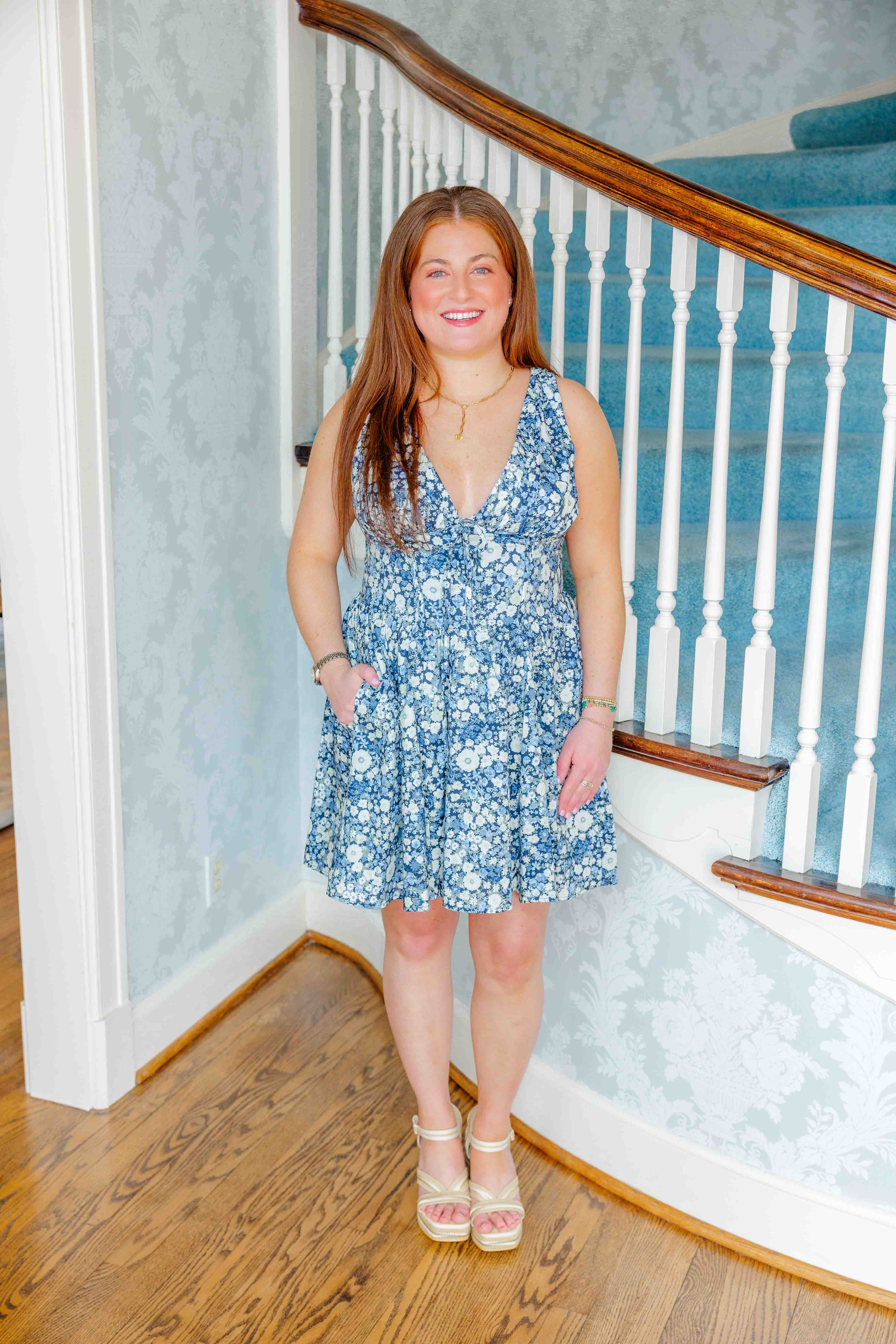 Navy Daisy Mini Dress