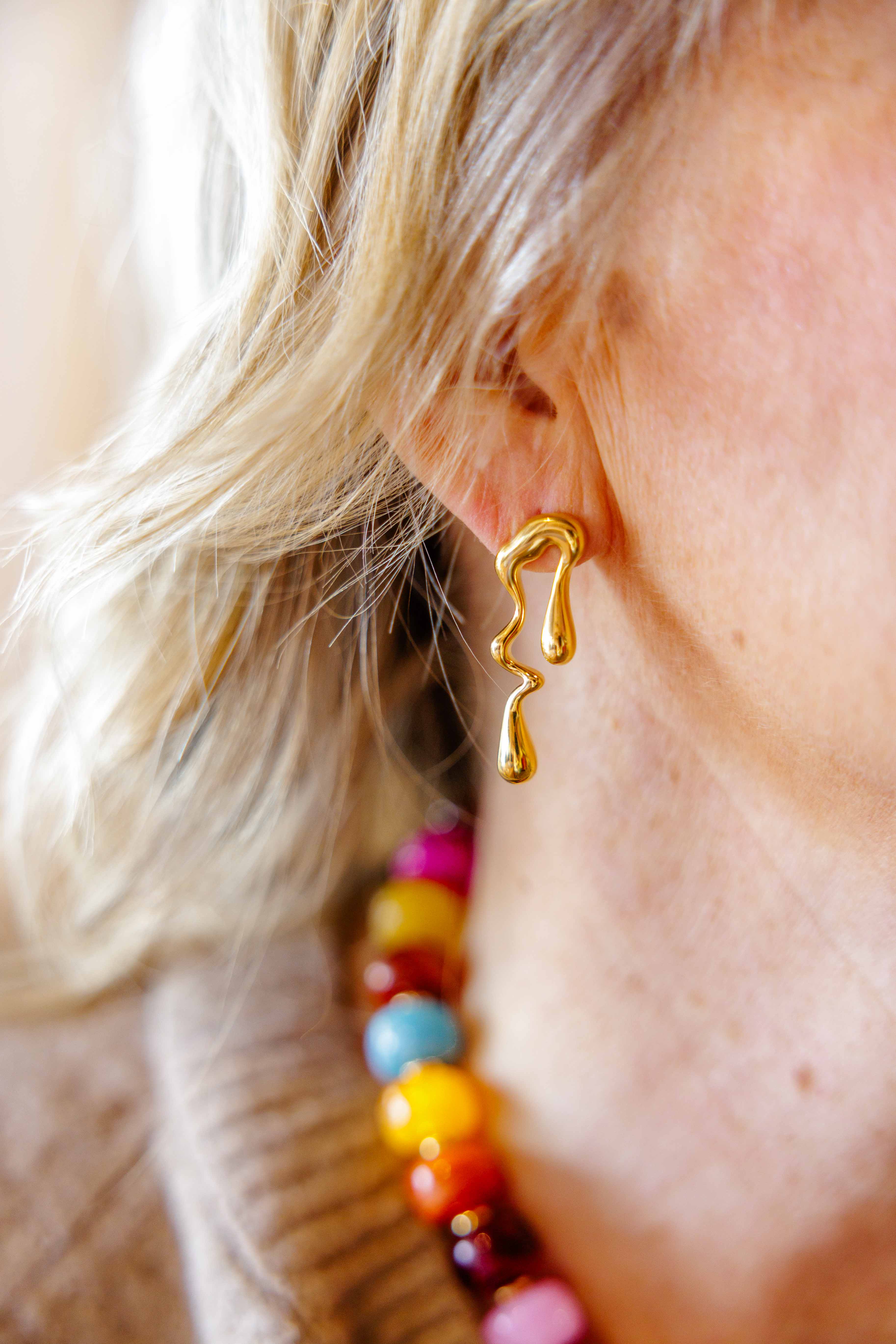 Roma 18K Gold Mismatch Earring